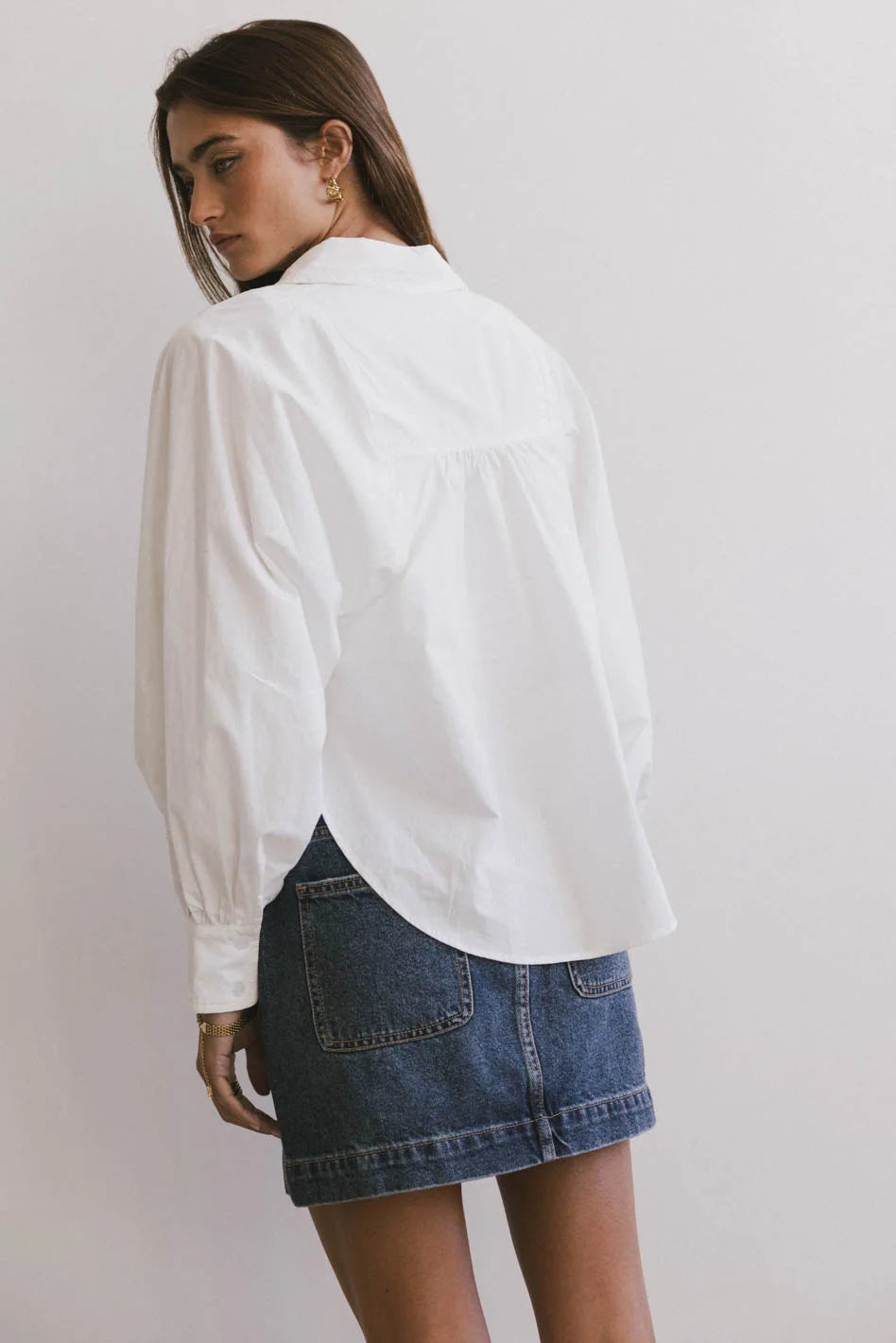 Leani Button Up Shirt for Women - Stylish & Comfortable Blouse - Final Sale - Perfect for Office, Casual Outfits & Layering