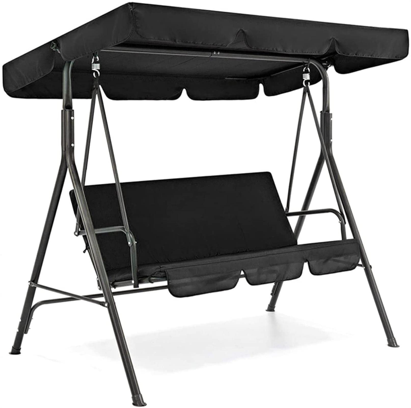 Waterproof 3-Seat Patio Swing Chair Covers - Outdoor Furniture Canopy & Cushion Cover Set for Garden, Hammock Replacement (Ideal for Backyard, Deck & Porch Protection)