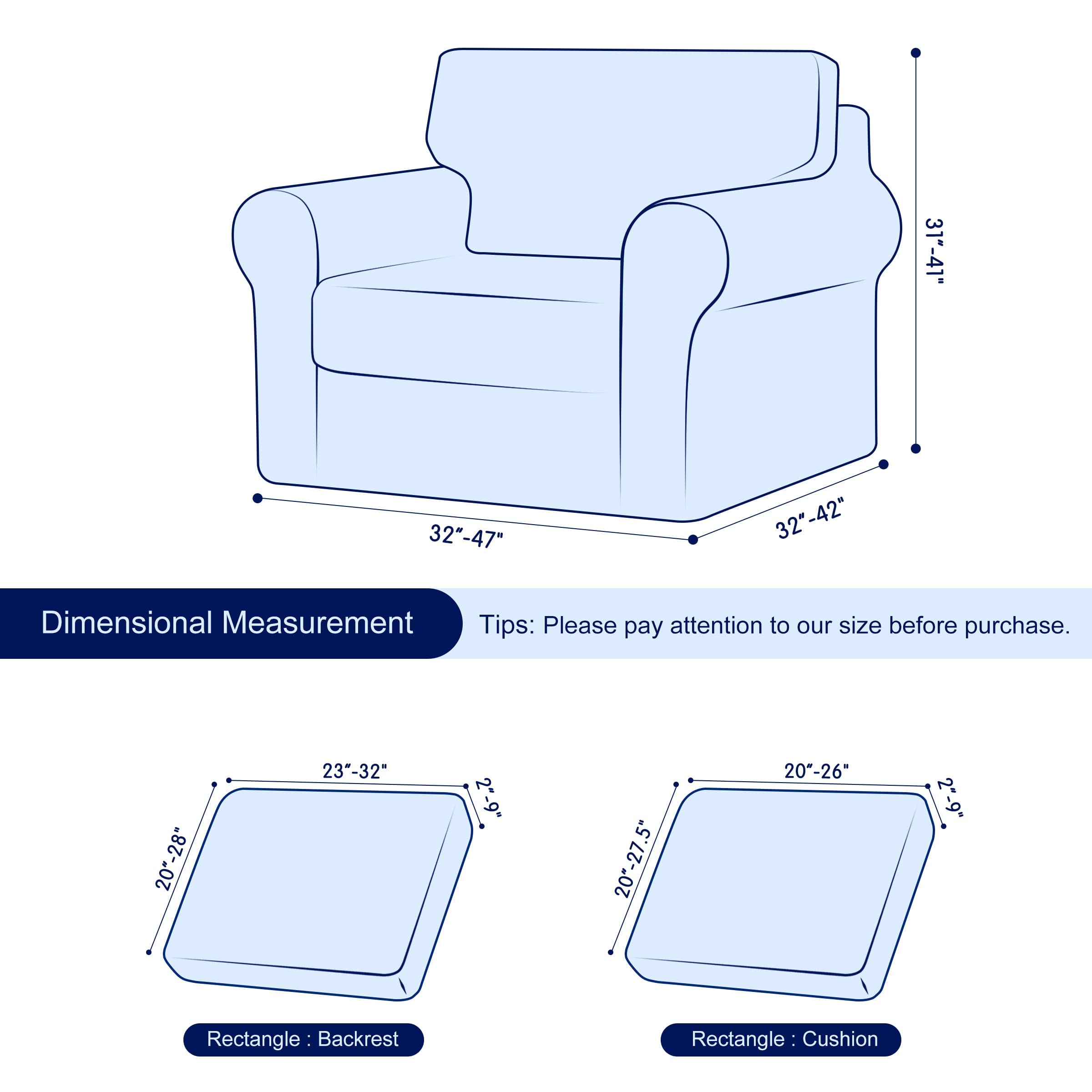 SUBRTEX 3-Piece Armchair Cover & 9-Piece XL Sofa Cover Set - Stretchable Couch Slipcovers with Separate Backrest & Cushion Covers - Living Room Furniture Protector (Small + X-Large, Turquoise) | Perfect for Home Decor, Pet Protection & Furniture Renewal