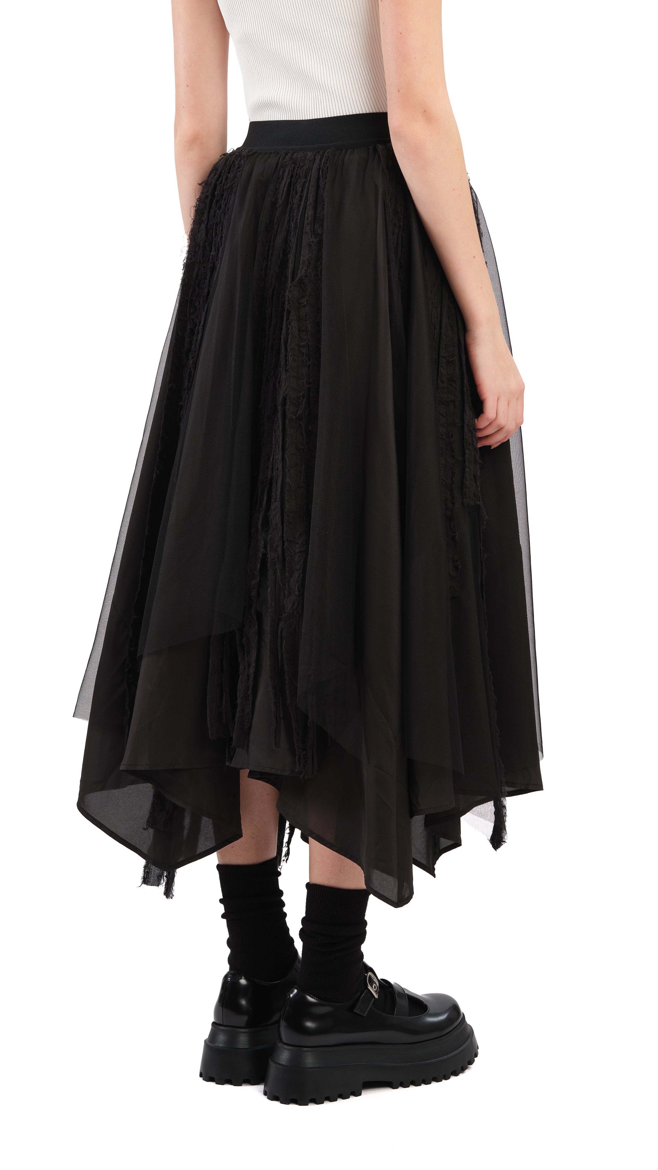 Asymmetric Layer Skirt for Women - Trendy High-Low Hem Flowy Midi Skirt | Perfect for Casual Outfits, Date Nights & Summer Vacations