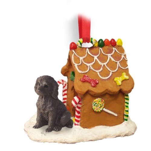 Labradoodle Chocolate Gingerbread House Christmas Ornament - Handmade Holiday Decor for Tree, Gift, and Festive Home Decoration