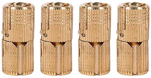 4PCS Copper Concealed Hinges for Wooden Boxes, Gift Boxes & Worktops - 18mm Hidden Barrel Hinges - Durable Cabinet Hardware for DIY Furniture & Home Decor Projects