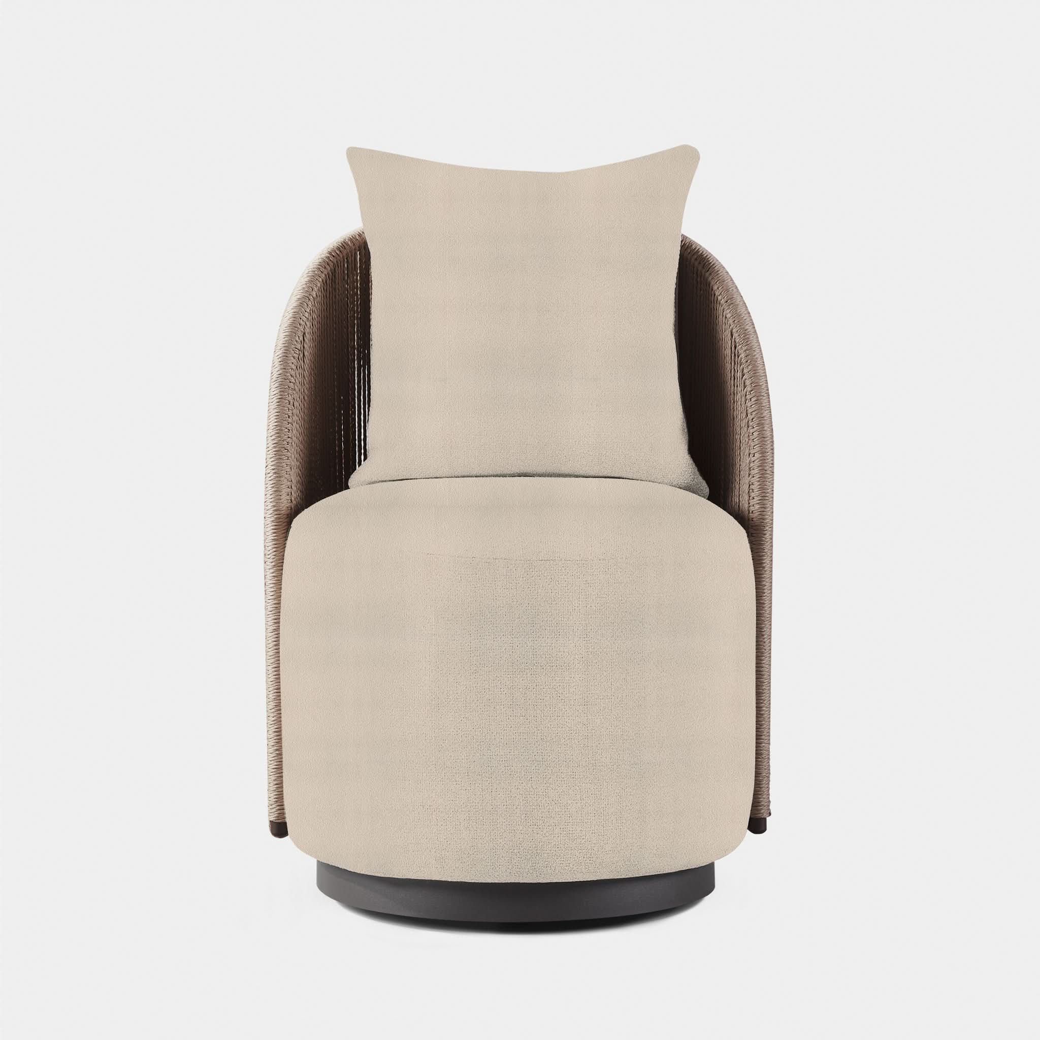 Milan Swivel Dining Chair - Modern Upholstered Kitchen Counter Stool with 360° Rotation - Perfect for Dining Room, Kitchen Island, Bar & Breakfast Nook
