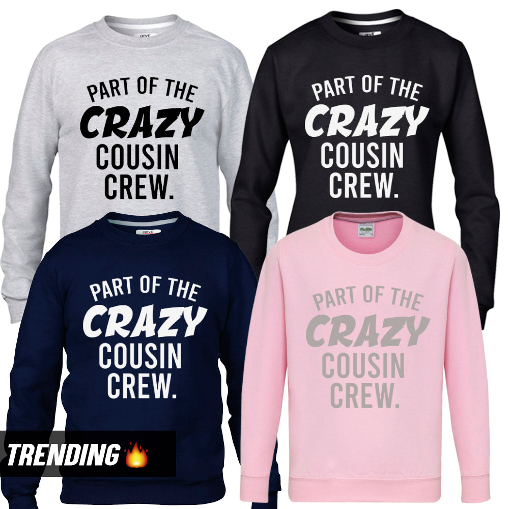 Crazy Cousin Crew Sweatshirts for Men & Women | MRK X Collection | Cozy Pullover Hoodies for Casual Wear, Family Gatherings & Street Style Fashion