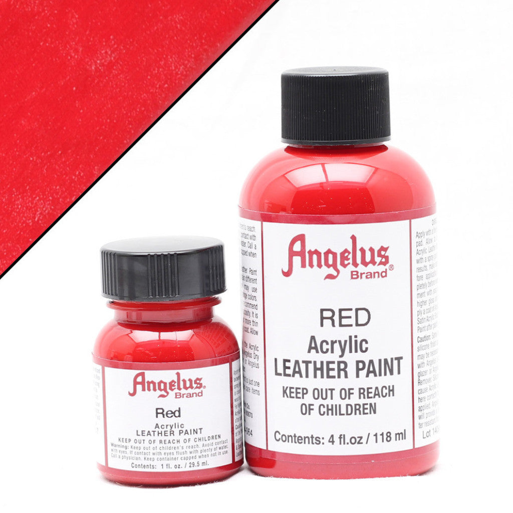 ANGELUS Acrylic Leather Paint - 4 fl oz Bottle for Leather Shoes, Bags & Jackets - Premium Waterproof Leather Dye for DIY Craft & Repair Projects