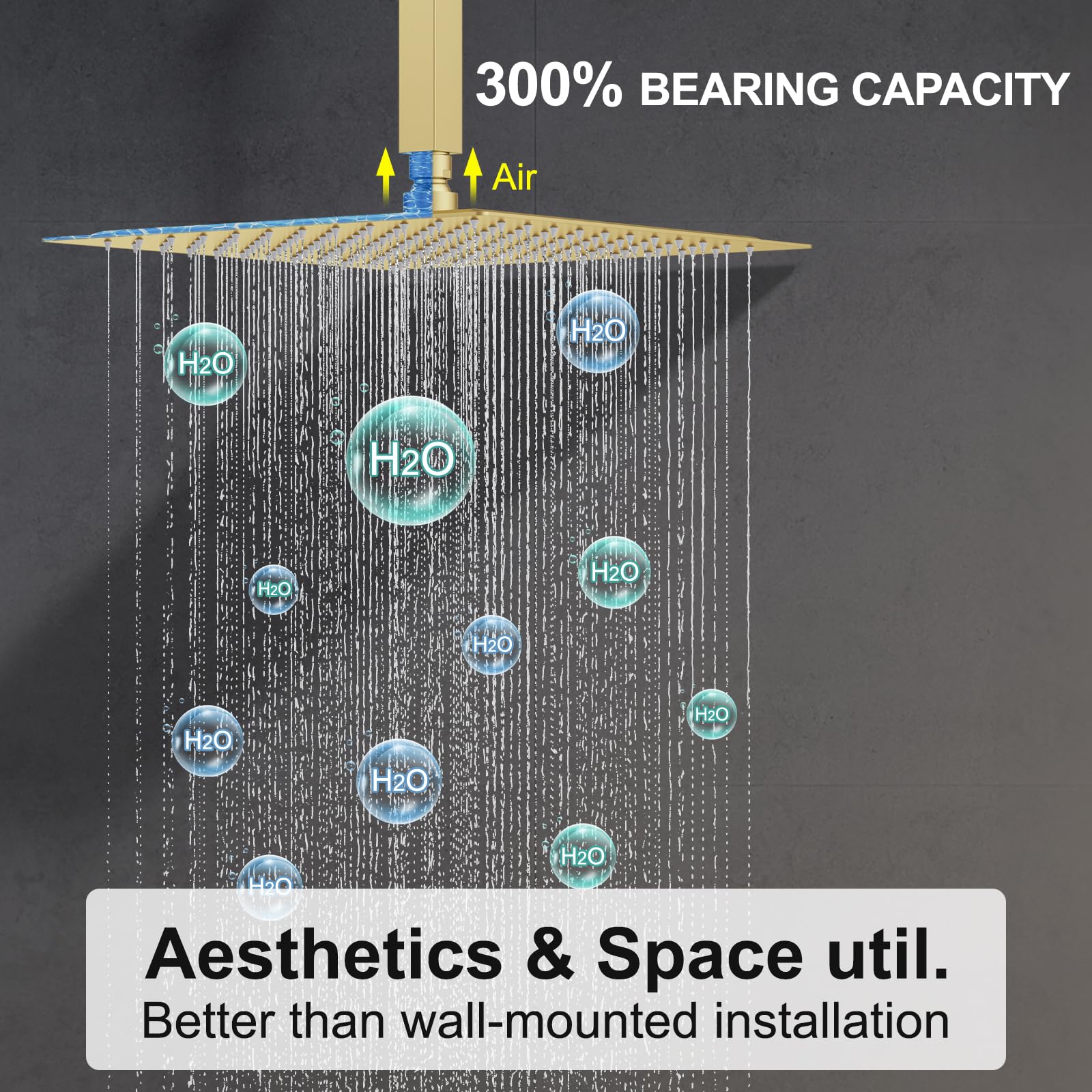 12 Inch Ceiling Rain Shower System with Handheld Shower Head - Complete Bathroom Shower Faucet Set with Valve Combo - Perfect for Modern Spa-Like Bathroom Renovations