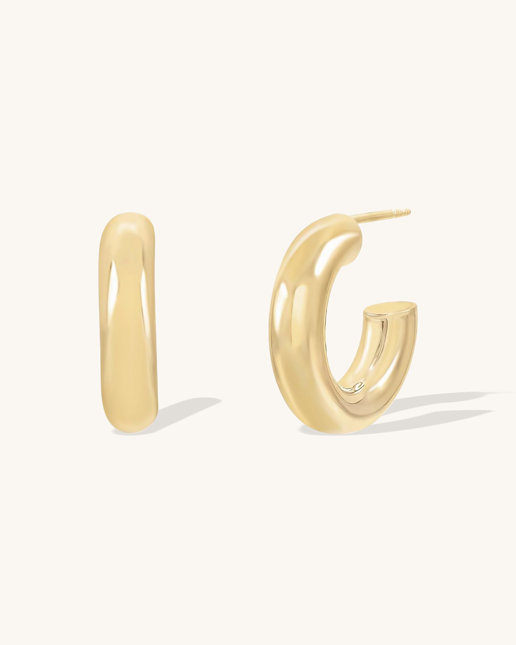 Rhodes Hoops Gold Earrings for Women - 14K Gold Plated Hoop Earrings, Trendy & Elegant Jewelry Gift for Her - Perfect for Parties, Weddings & Everyday Wear