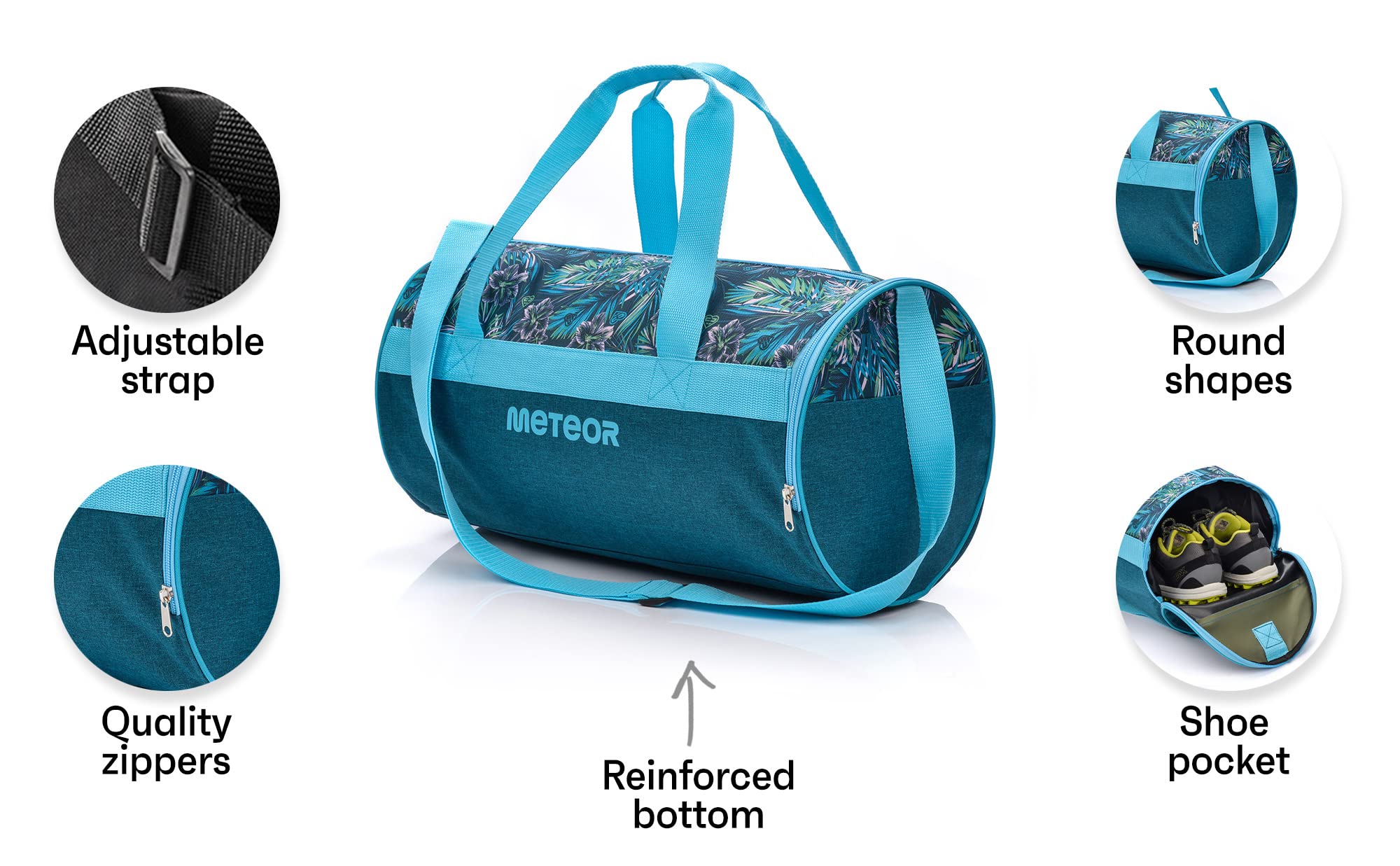 25L Unisex Sport Duffel Bag for Women, Men & Kids - Travel, Gym, Fitness, Work with Separate Shoe Compartment - Perfect for Workouts, Vacations & Sports Travel