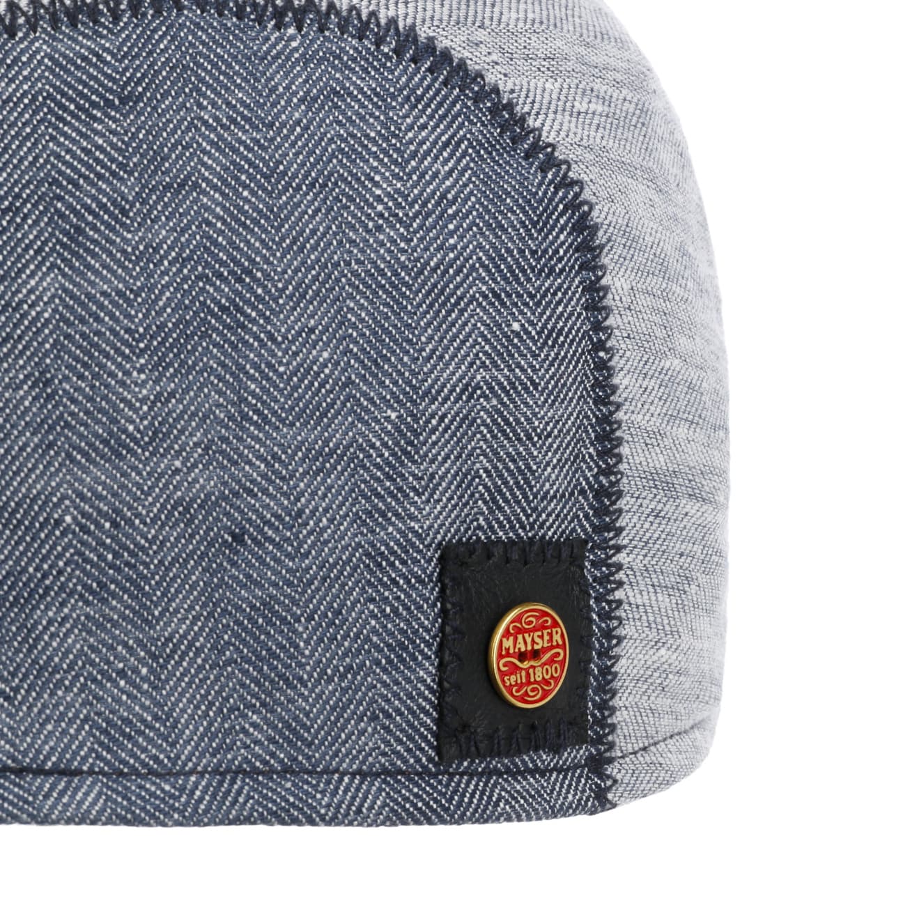 Stylish Mayser Prince Twotone Linen Flat Cap for Men - Perfect for Casual Outings, Golf, and Vintage Fashion