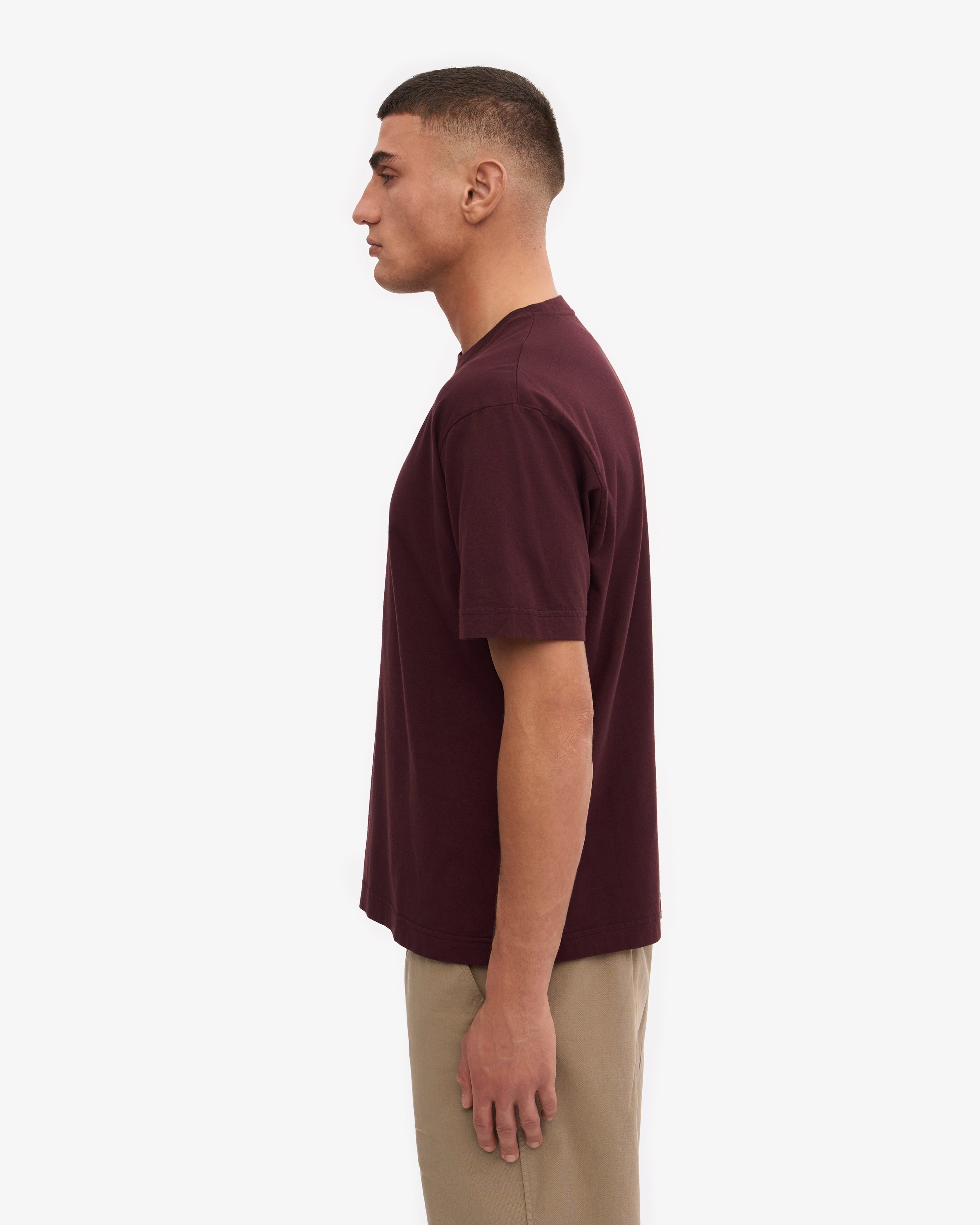 Oversized Organic Cotton T-Shirt for Women - Soft & Comfortable Oxblood Red Tee - Perfect for Casual Wear, Loungewear & Everyday Outfits