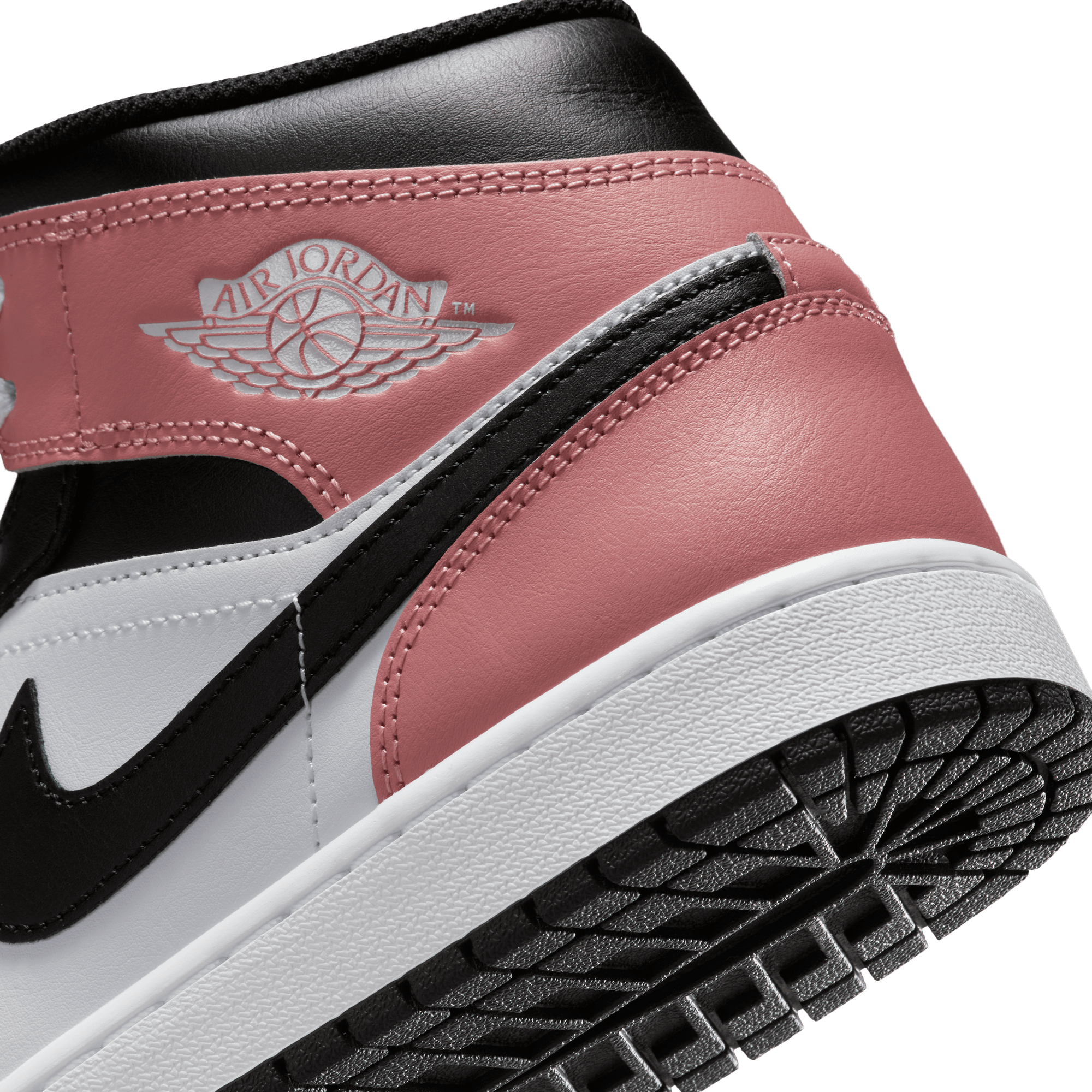 AIR JORDAN 1 MID Sneakers - White/Black/Rust Pink Basketball Shoes for Men & Women | Perfect for Streetwear, Gym & Casual Outfits