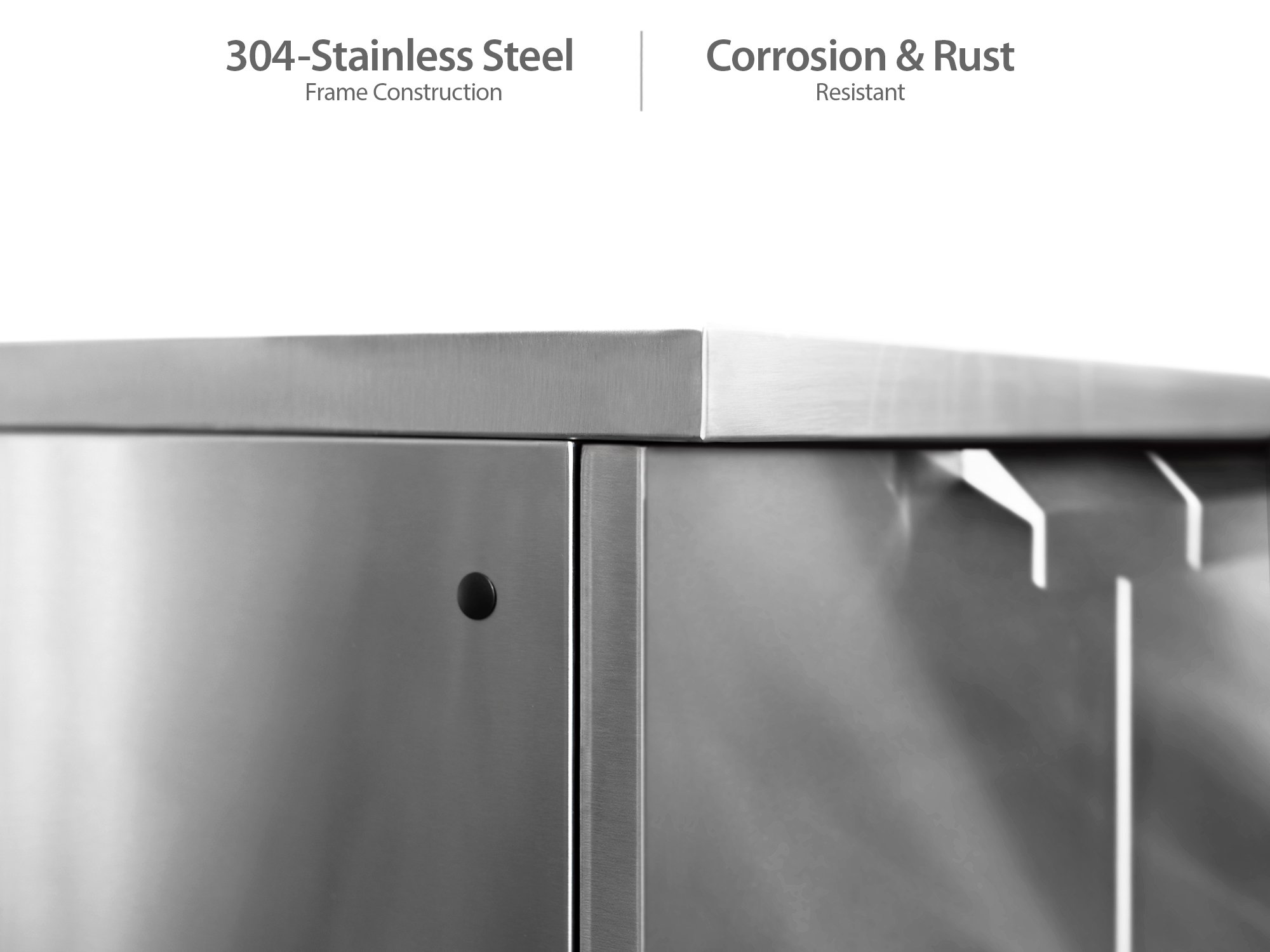 Premium Stainless Steel Outdoor Kitchen Set - 3-Drawer Cabinet, Bar Cabinet, 33