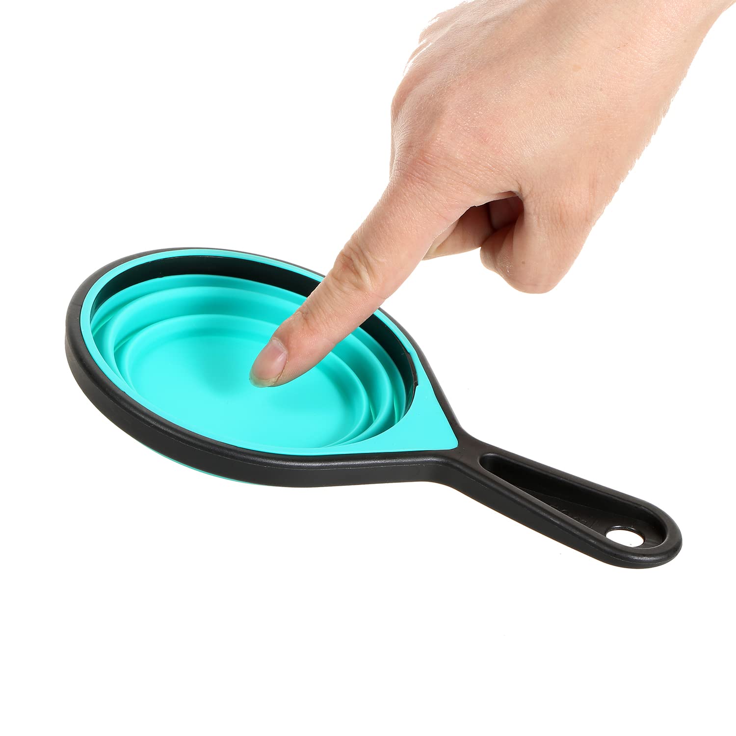 Collapsible Silicone Measuring Cups and Spoons Set - 8-Piece Adjustable Kitchen Measuring Tools for Baking, Cooking & Camping | Space-Saving, Dishwasher Safe & Non-Slip Design