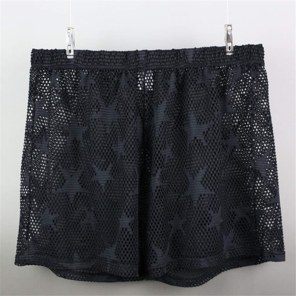 Men's Quick-Dry Star Mesh Boxer Briefs - Breathable Swim Trunks & Bikini Shorts for Swimming, Beach & Gym Workouts - Comfortable Underwear for Active Lifestyle