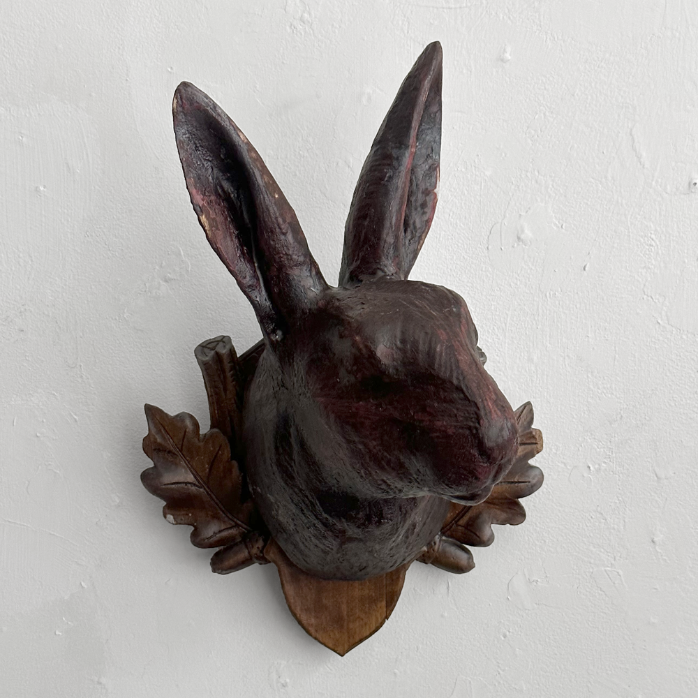 Handmade Black Forest Wooden Rabbit Figurine - Traditional German Carved Animal Decor for Home, Shelf, or Gift (#543) - Perfect for Christmas, Easter, and Collectible Displays