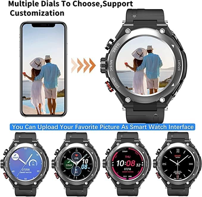 CISIYOO Smart Watch with Bluetooth Headphones - 1.28