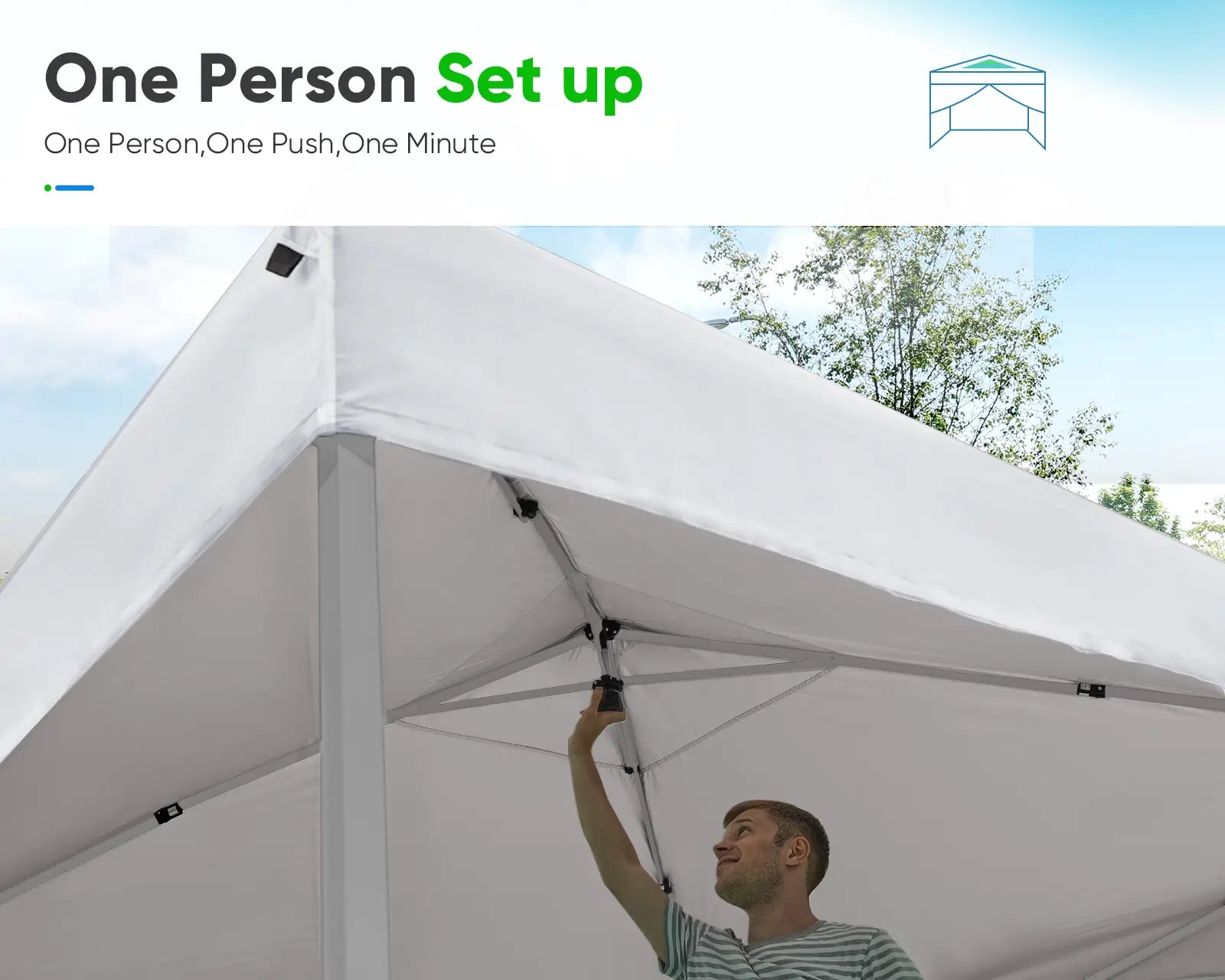 8' x 8' Pop Up Privacy Canopy Tent with Removable Side Walls - Perfect for Outdoor Events, Beach Parties, and Backyard Gatherings