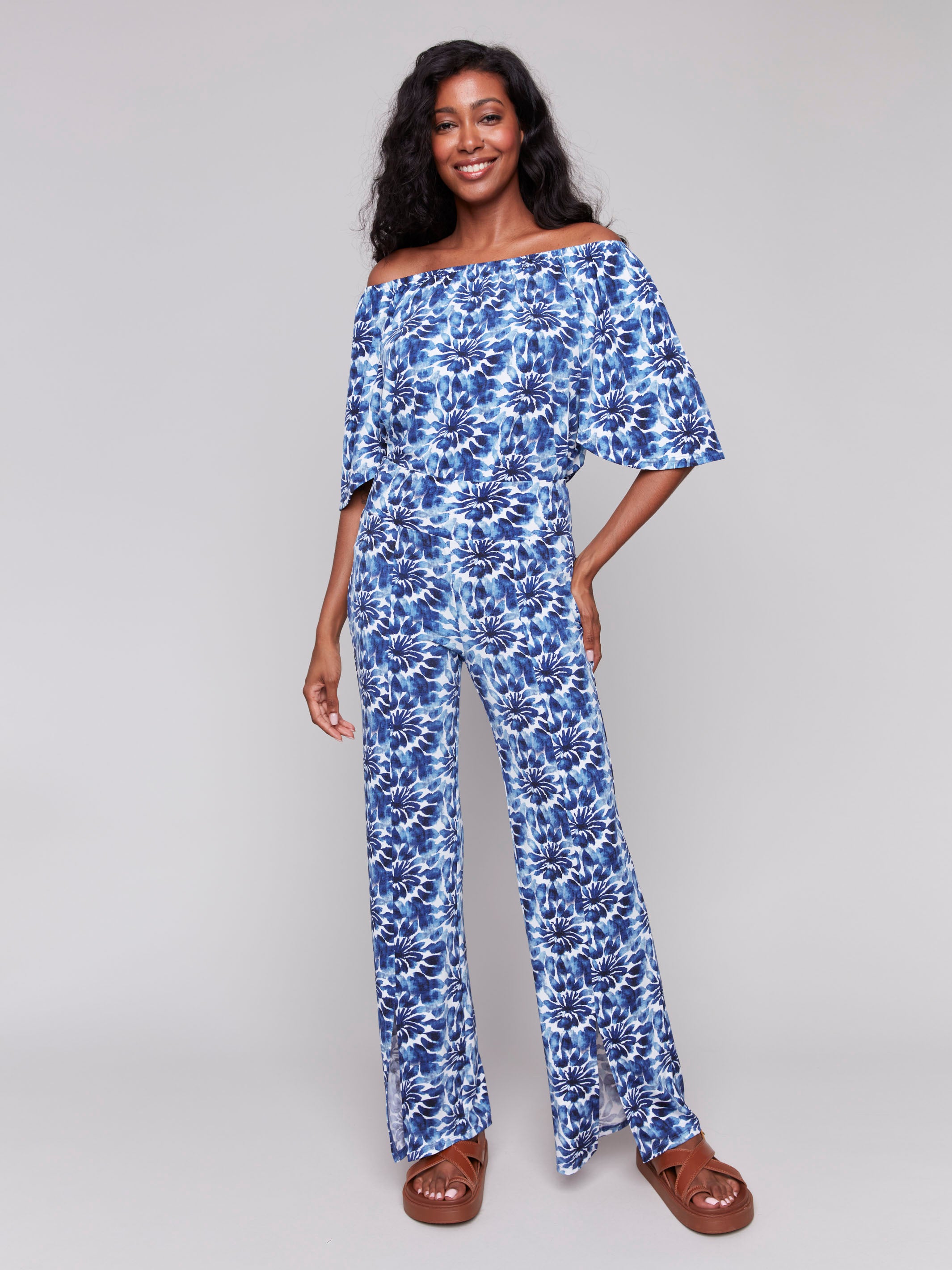 Stylish Wide Leg Pants with Front Slits - Lily | High Waist Flowy Trousers for Women | Perfect for Office, Casual & Evening Wear