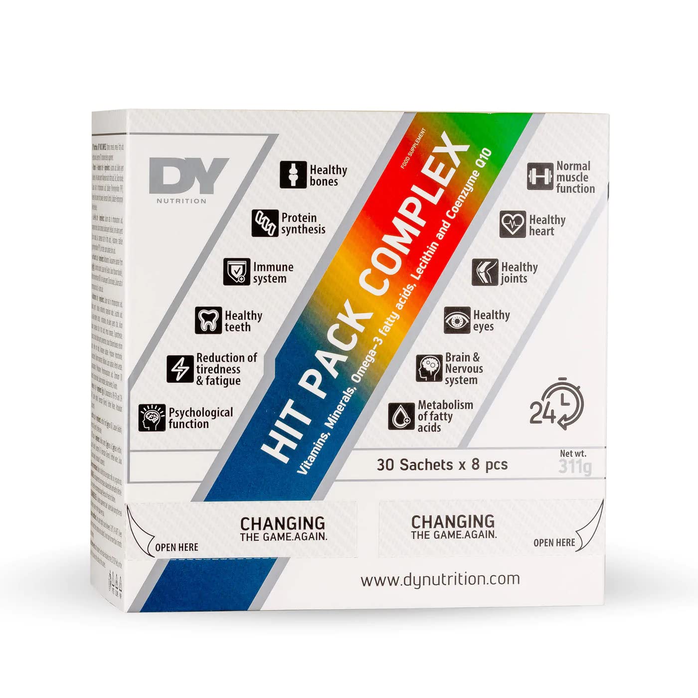 Dorian Yates Hit Pack Complex - 30 Sachets x 8 Pieces | Pre-Workout Supplement for Bodybuilding & Fitness Training | Gym & Athletic Performance Booster