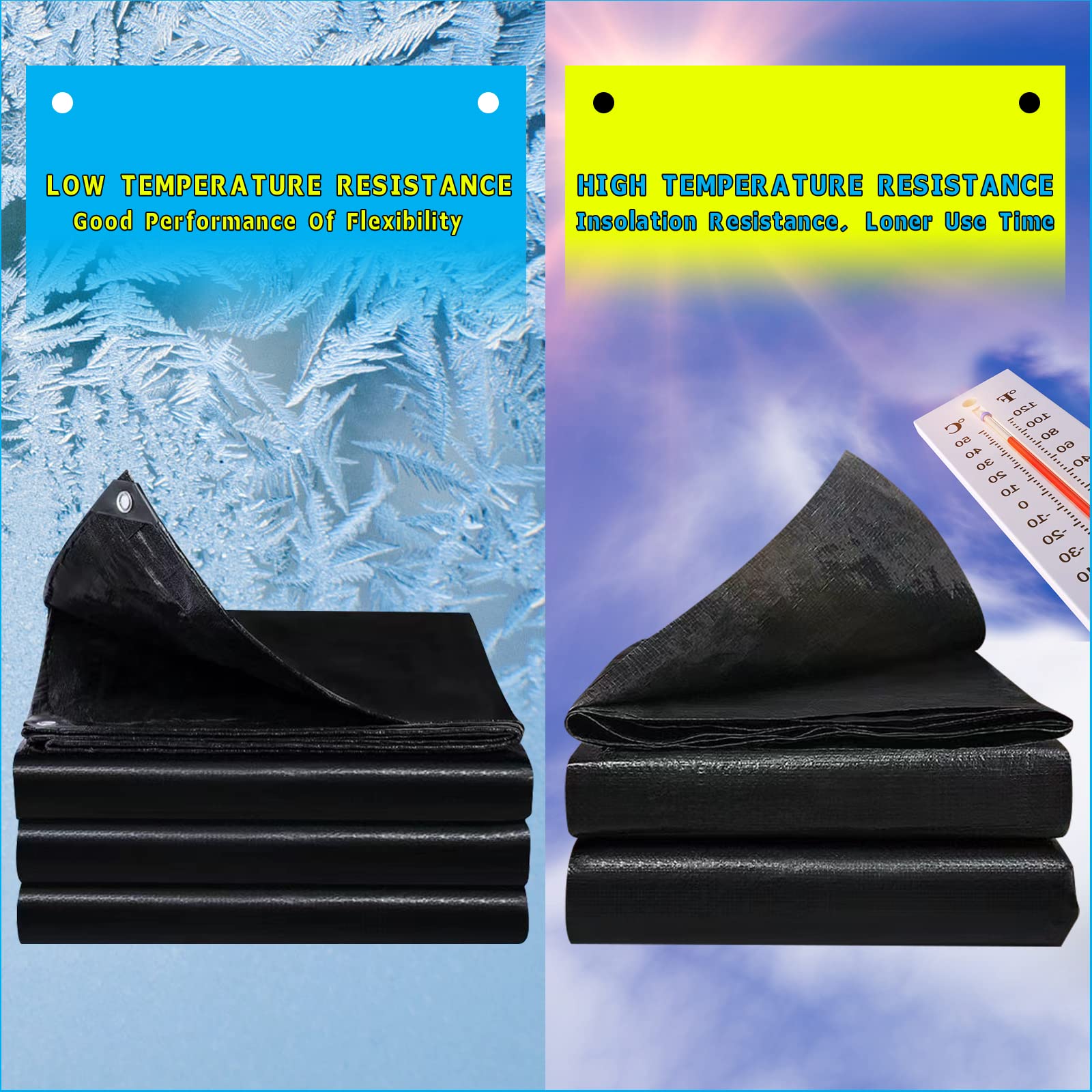 25X30FT Heavy Duty 28Mil PE Pond Liner - Reinforced Fish Pond Liner with Hemmed Edge & Buttonholes - Waterproof Liner for Koi Ponds, Duck Ponds, Water Gardens & Outdoor Water Features - Perfect for Backyard Landscaping & Aquatic Projects