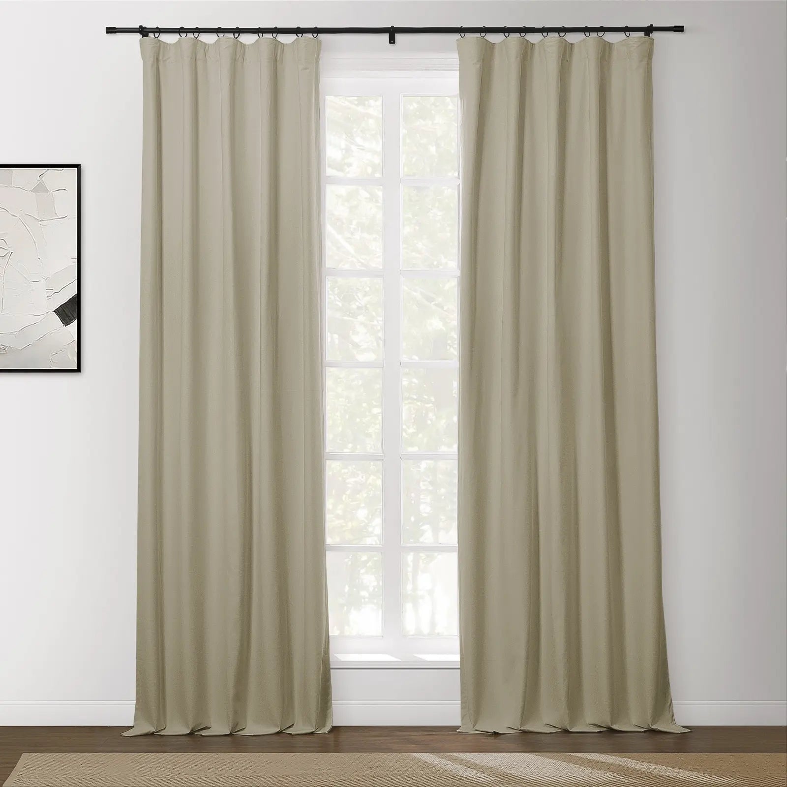 Lila 100% Blackout Curtains - Soft Blackout Drapes for Bedroom & Nursery - Light Blocking Window Treatments for Better Sleep