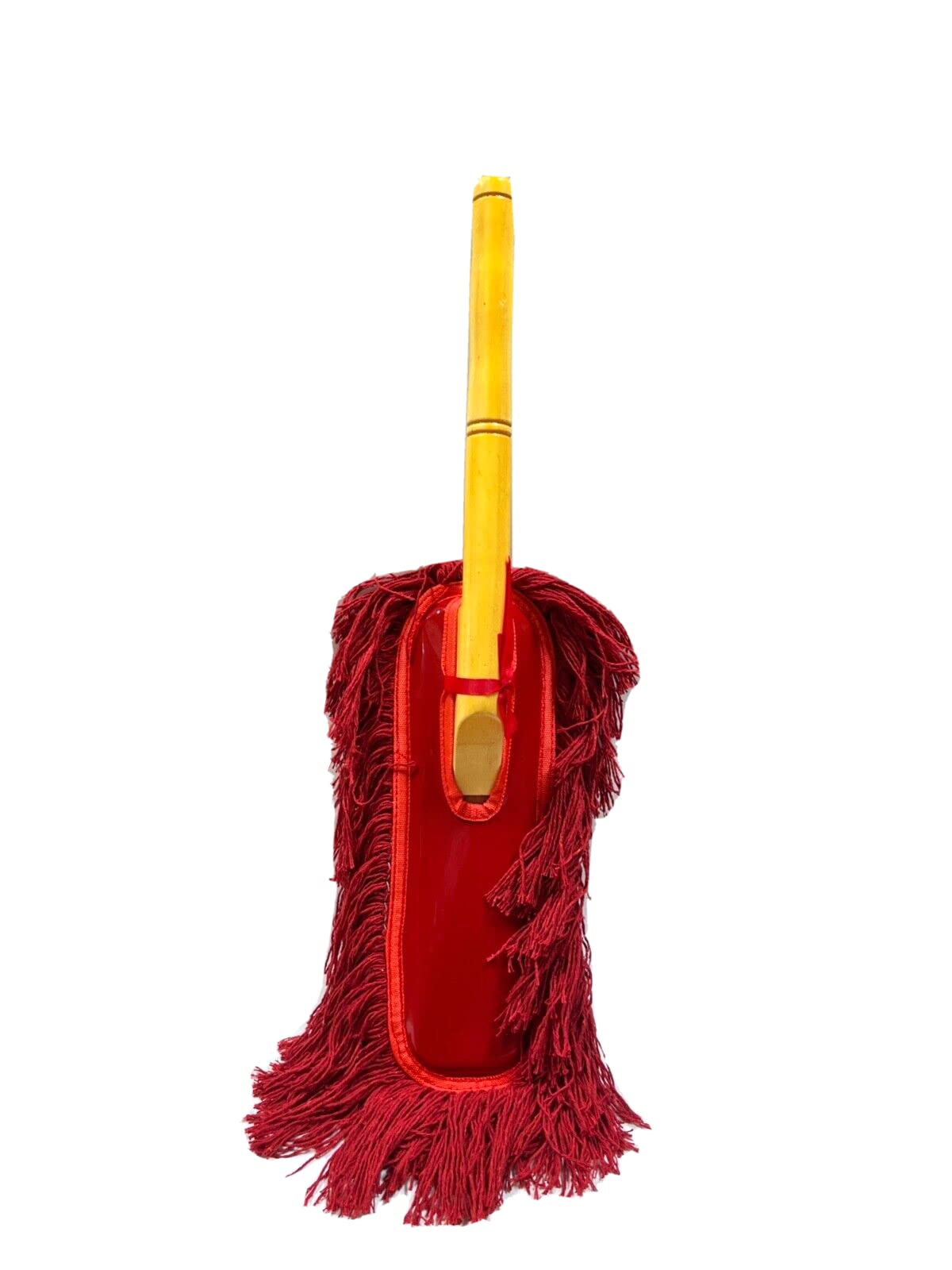Premium Waxed Cotton Car Duster with Wood Handle - Classic Car Dust Brush for Removing Dust & Pollen from Cars, Trucks, RVs & Motorcycles - Large Waxed Mop Head for Gentle Scratch-Free Cleaning (Perfect for Auto Detailing, Garage Maintenance & Vehicle Protection)
