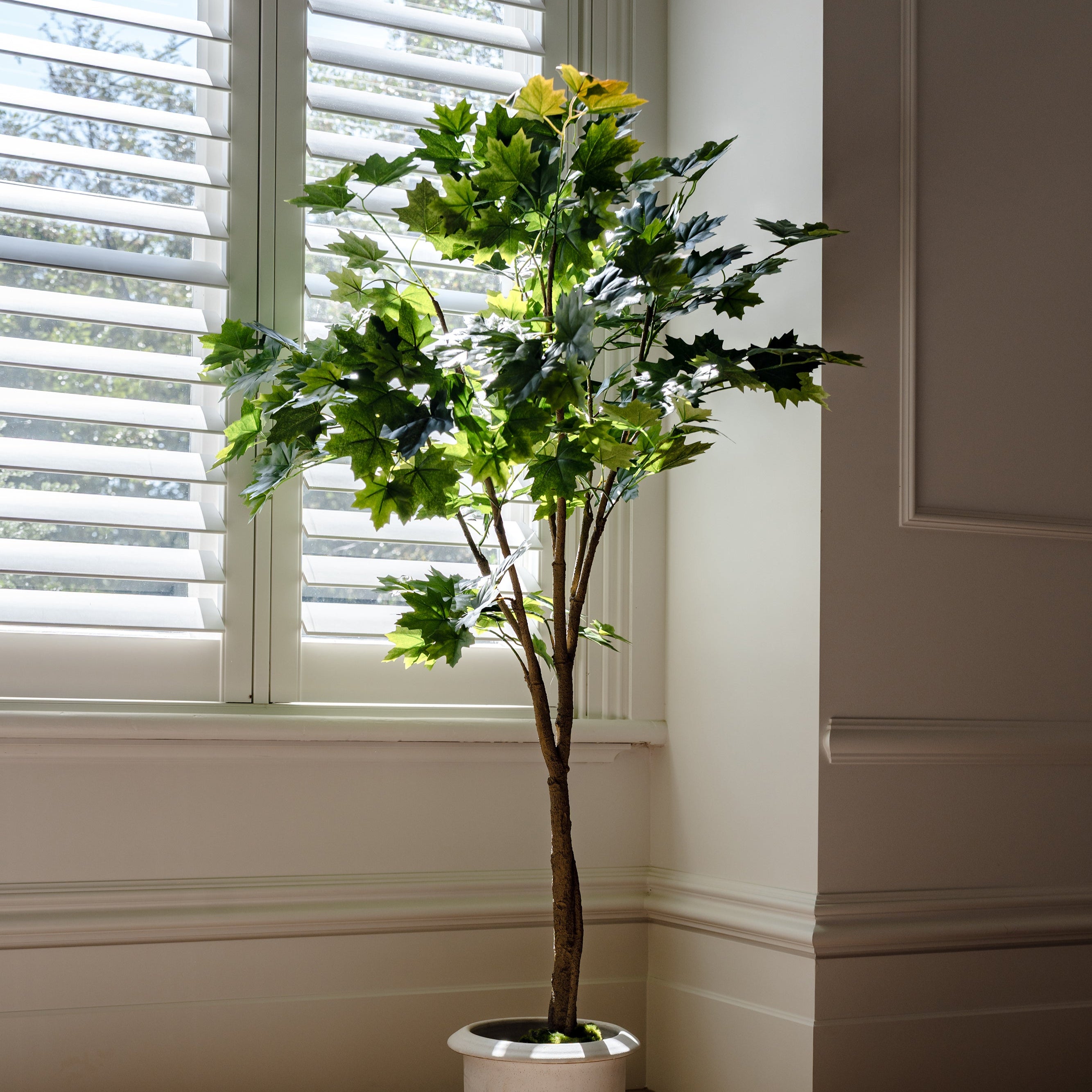 150cm Artificial Faux Maple Tree in Decorative Garden Pot - Perfect for Indoor Home Decor, Office Plants & Outdoor Landscaping