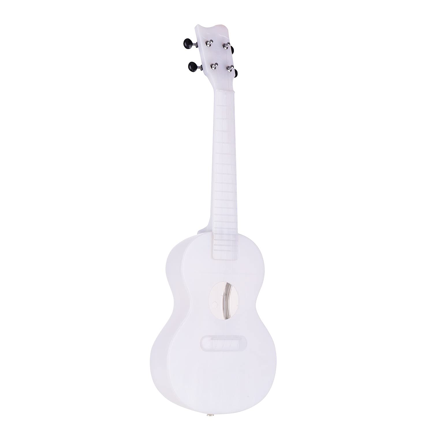 23 Inch Concert Ukulele with Colorful LED Lights - Smart Electric Ukelele with Carbon Fiber Strings, Gig Bag & USB Charging Cable - Perfect for Stage Performances, Home Practice & Gift Giving