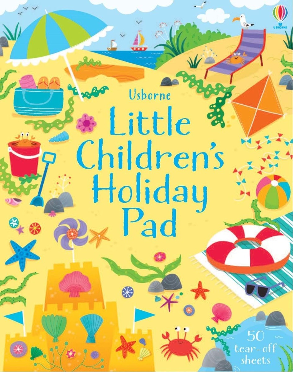 Usborne Softcover Holiday Tear-Off Pad Activity Book for Kids - Fun Travel & Party Games for Little Children | Perfect for Road Trips, Airplane Rides & Birthday Celebrations