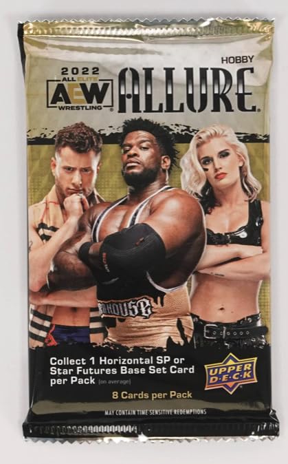 2022 AEW All Elite Wrestling Allure Hobby Box - 8 Packs (64 Trading Cards) | Collectible Memorabilia for Wrestling Fans & Card Collectors | Perfect for Gifts, Display, and Investment