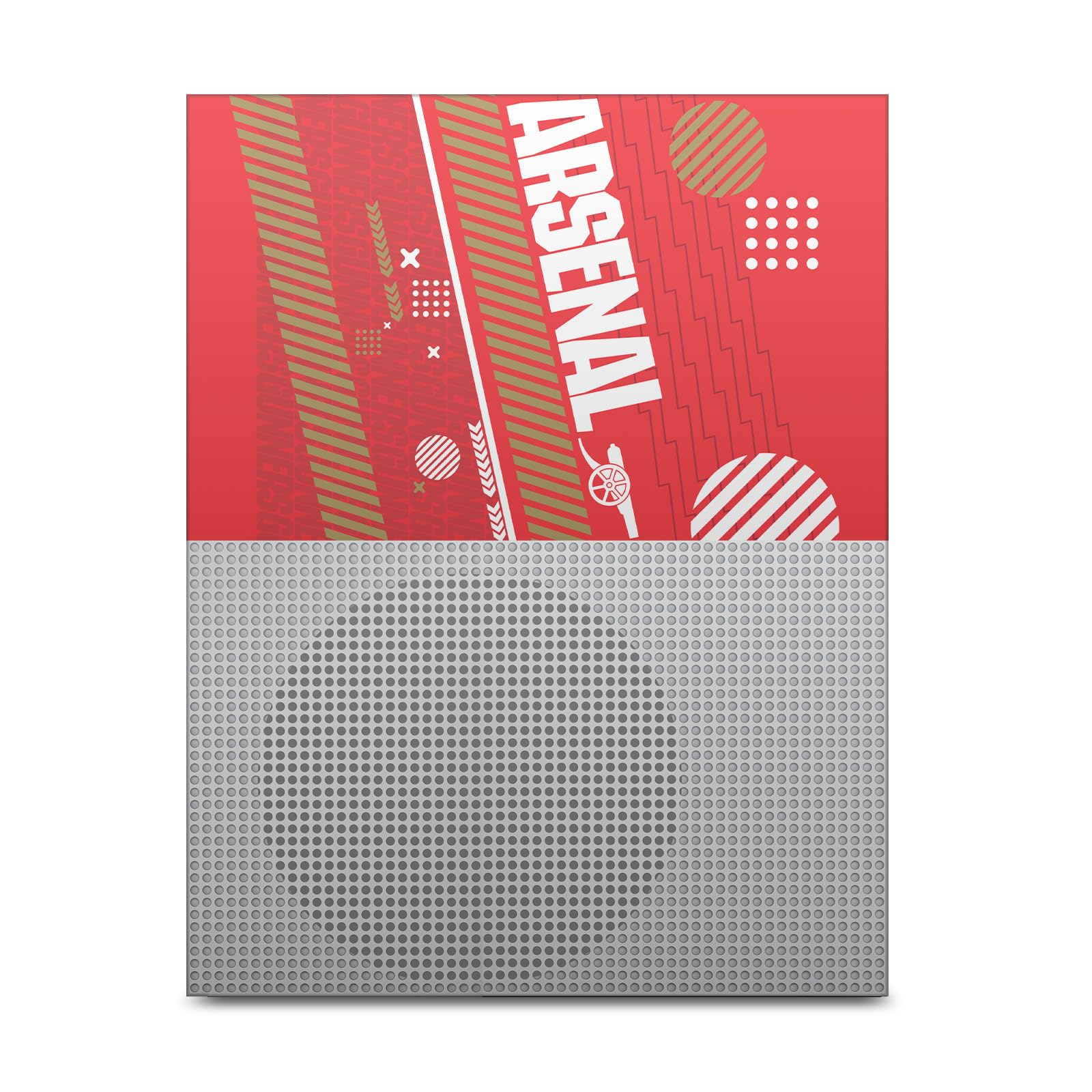 Official Arsenal FC Red & Gold Logo Vinyl Skin Sticker Bundle - Compatible with Xbox One S Console & Controller - Perfect for Gaming, Decor, and Showcasing Team Pride