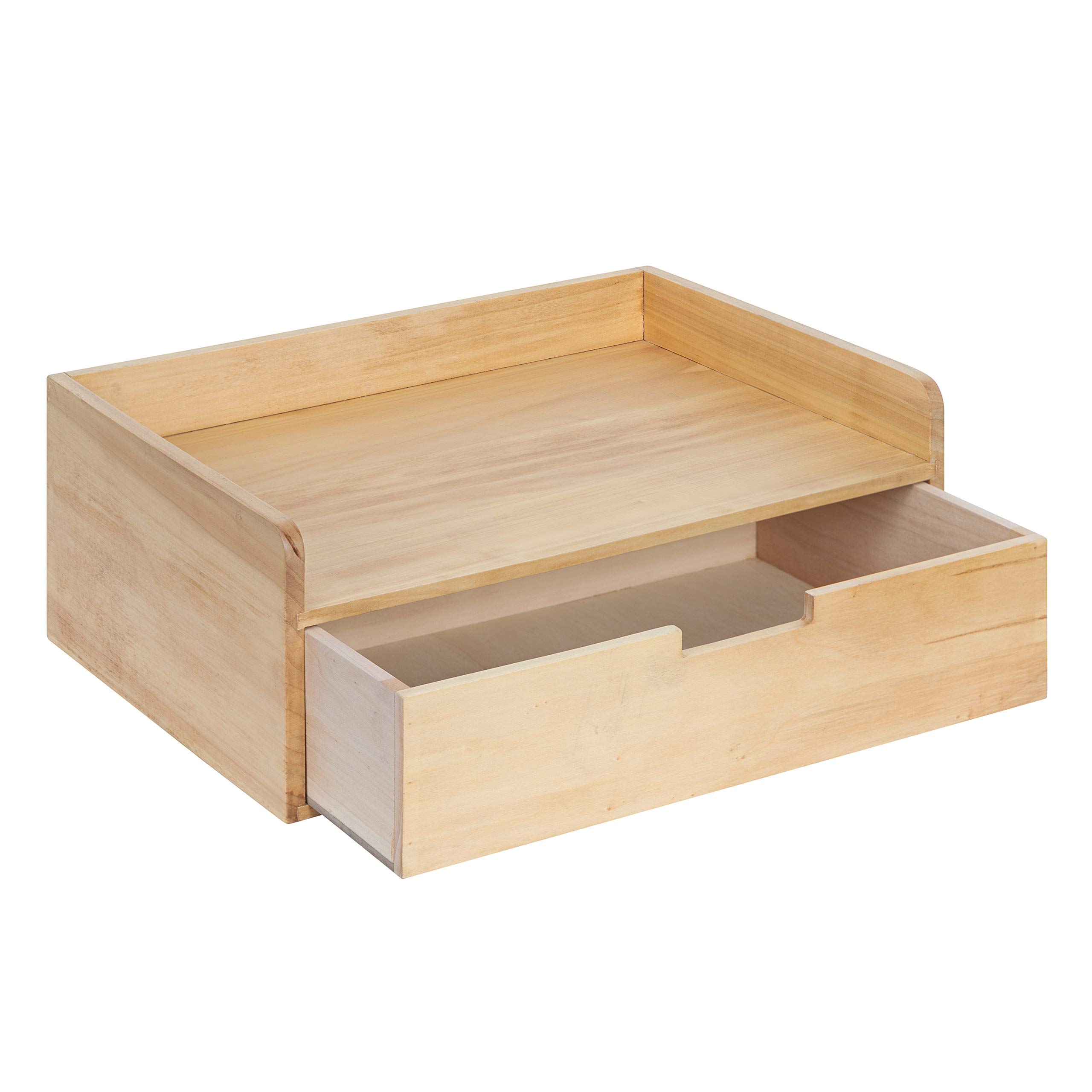 Kate and Laurel Kitt Modern Floating Wall Shelf - 18 x 6.5 x 12 Inches, Natural Wood Wall Mounted Shelf for Home Storage & Display - Perfect for Living Room, Bedroom, Bathroom or Office Decor
