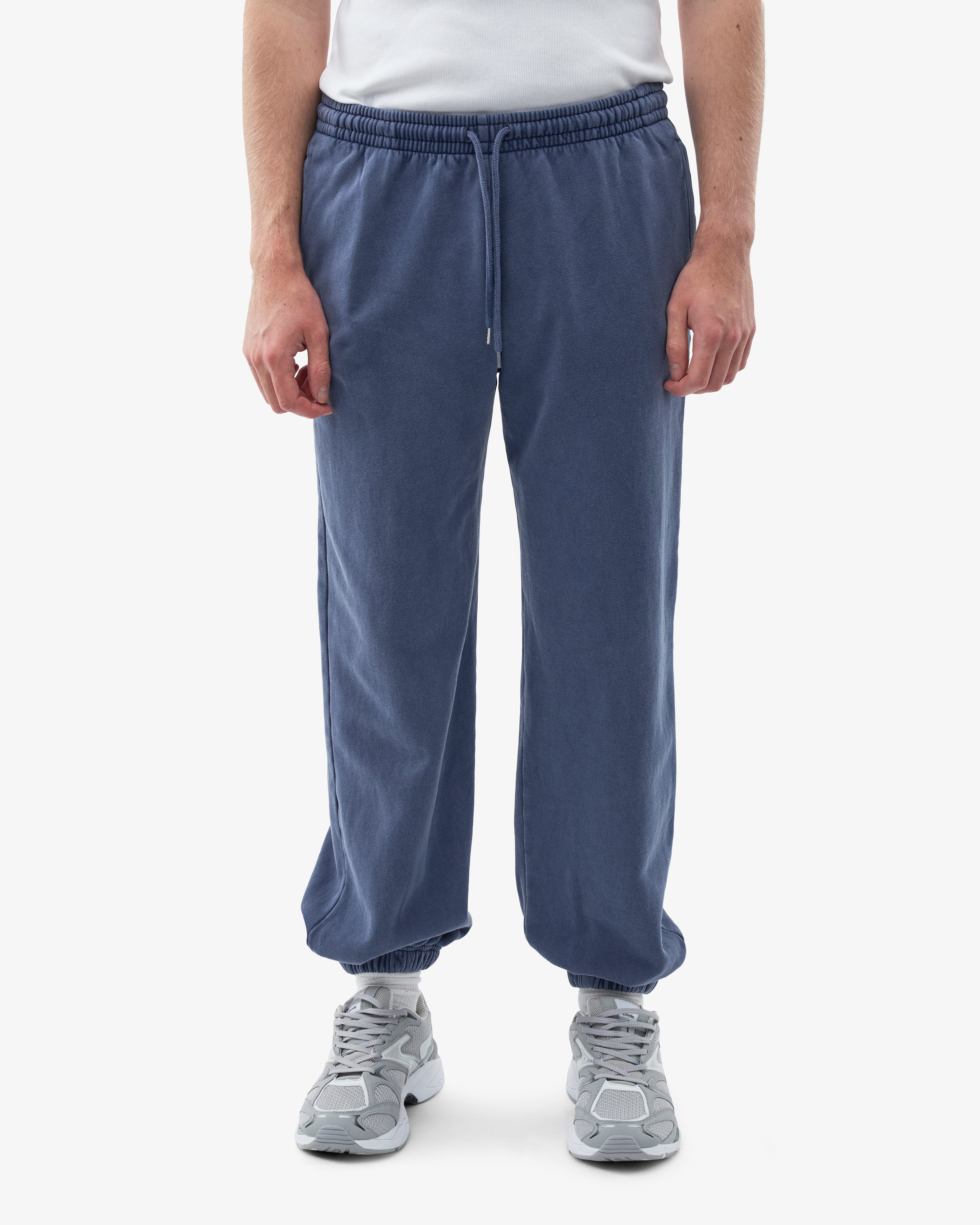 Organic Relaxed Sweatpants for Women - Soft Comfortable Lounge Pants in Neptune Blue - Perfect for Yoga, Home Wear and Casual Outfits