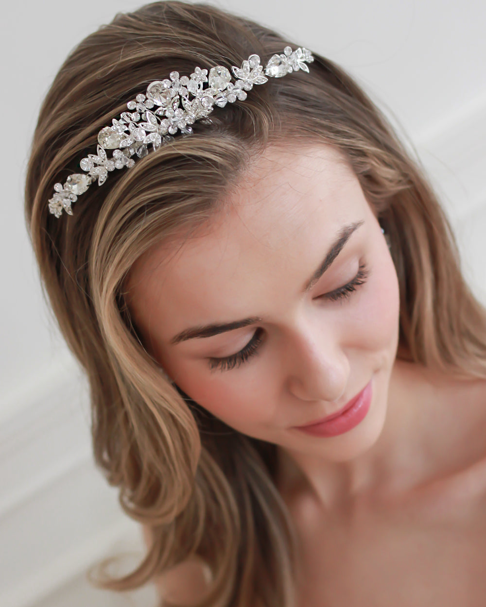 Nicolette Crystal Bridal Tiara - Elegant Wedding Headpiece for Brides, Bridesmaids & Flower Girls | Perfect for Ceremonies, Receptions & Photo Shoots