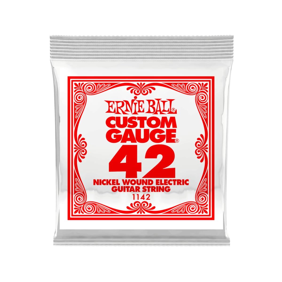 Ernie Ball Nickel Wound Single Guitar Strings 3-Pack .042 Gauge - Premium Electric Guitar Strings for Rock, Blues & Metal - Perfect for Live Performances & Studio Recording