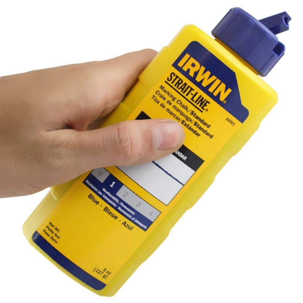 Irwin Tools Strait-Line 64901 Chalk Refills - 12 Pack, Blue Chalk Line Refill for Professional Marking - Perfect for Construction, Carpentry, and DIY Projects