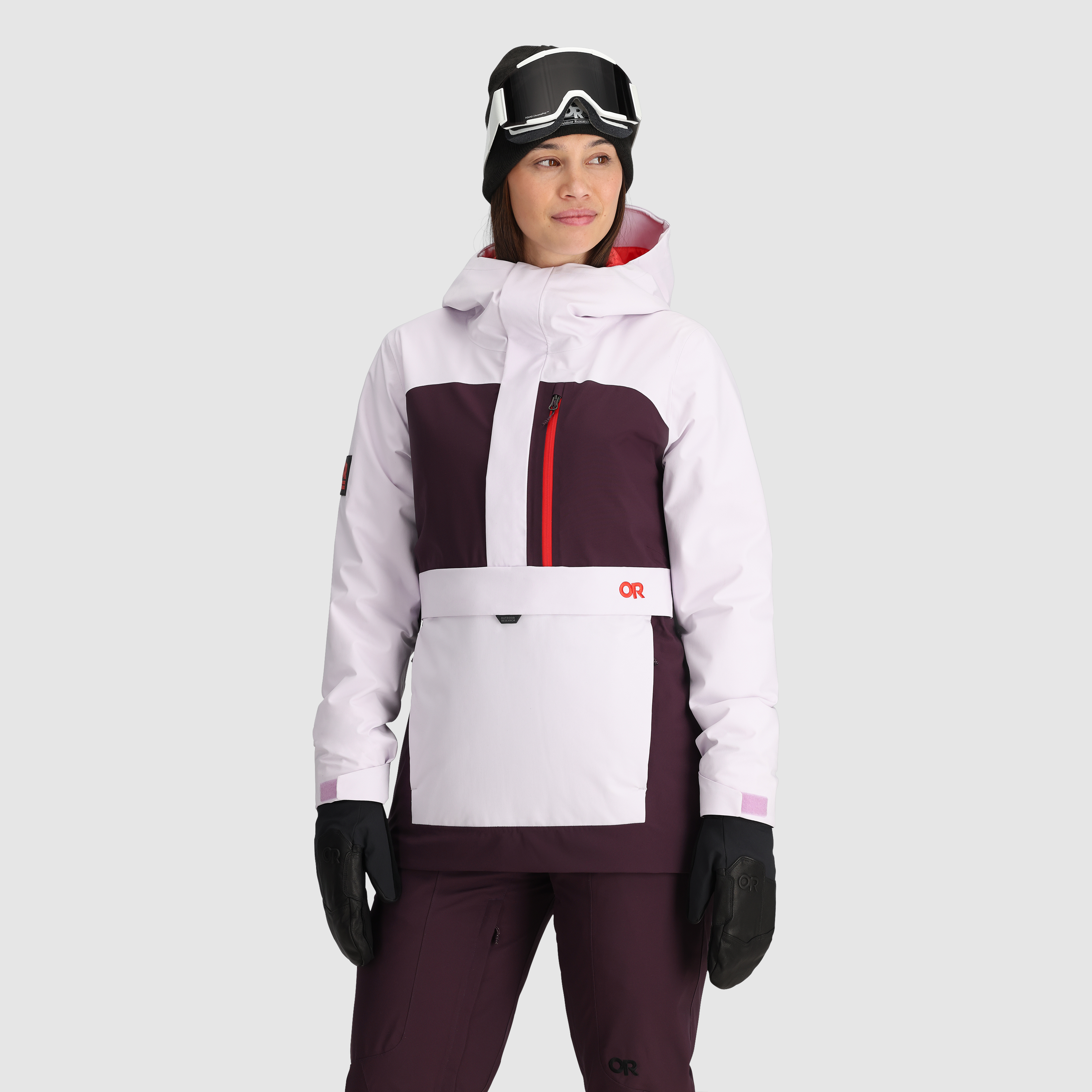 Women's Waterproof Snowcrew Anorak Jacket - Winter Windproof Ski Coat for Outdoor Activities & Snowboarding