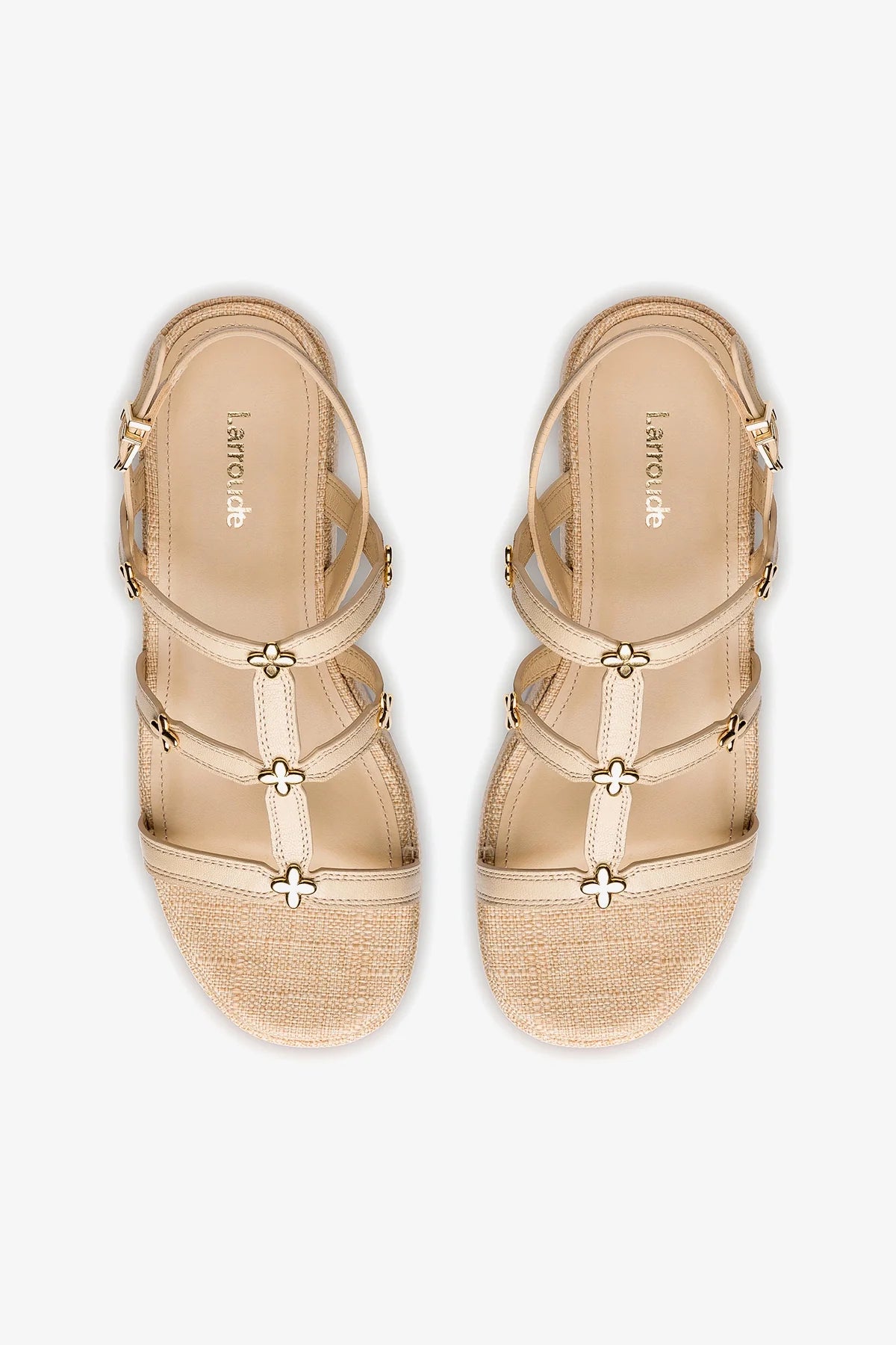 Harmony Beige Raffia Platform Sandals for Women - Comfortable Summer Beach Walking Shoes for Outdoor Vacations and Casual Outings