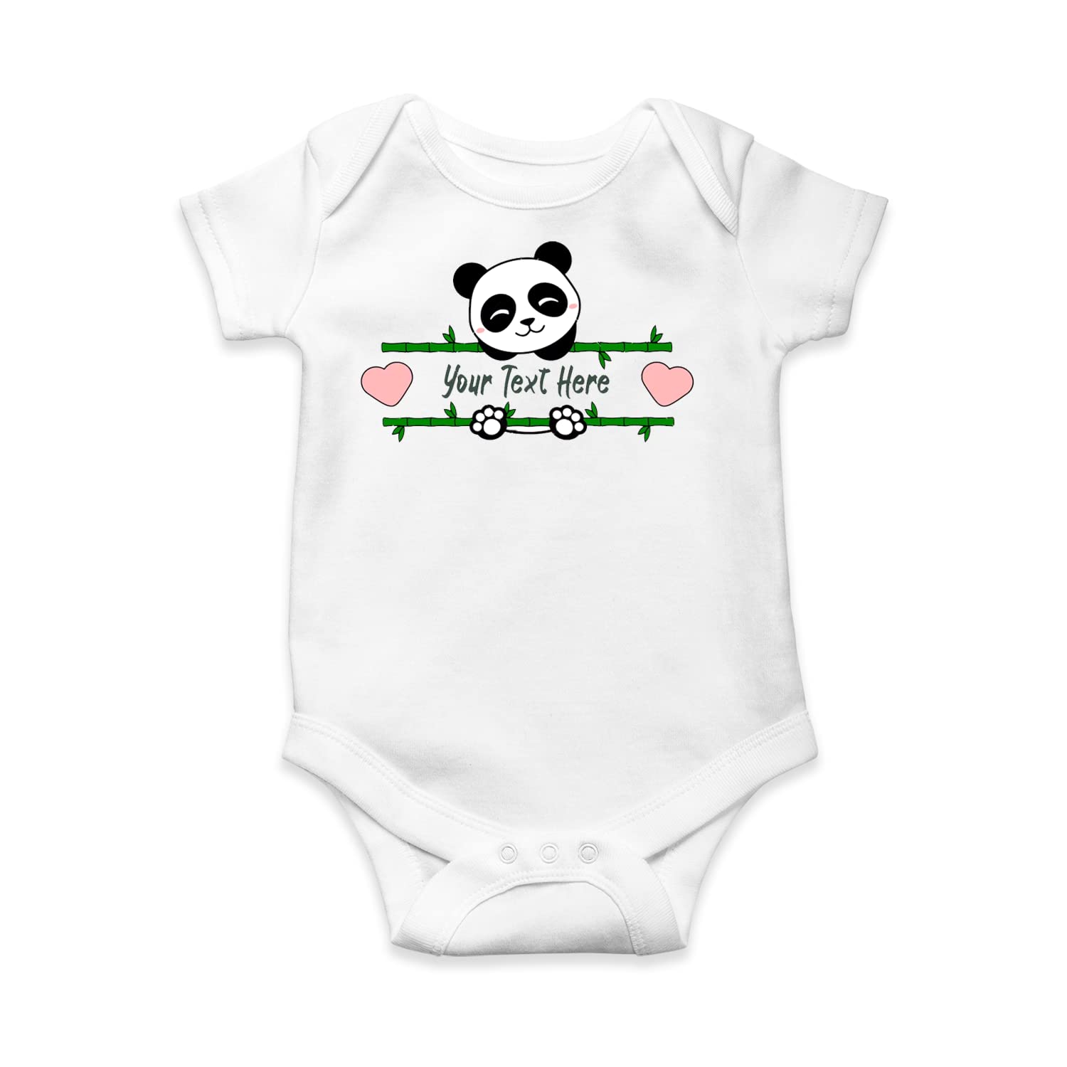 Personalized Baby Panda Onesie with Name - Cute Baby Clothes Gift for Birthday, Father's Day, Baby Shower - Perfect for Newborns, Infants & Toddlers