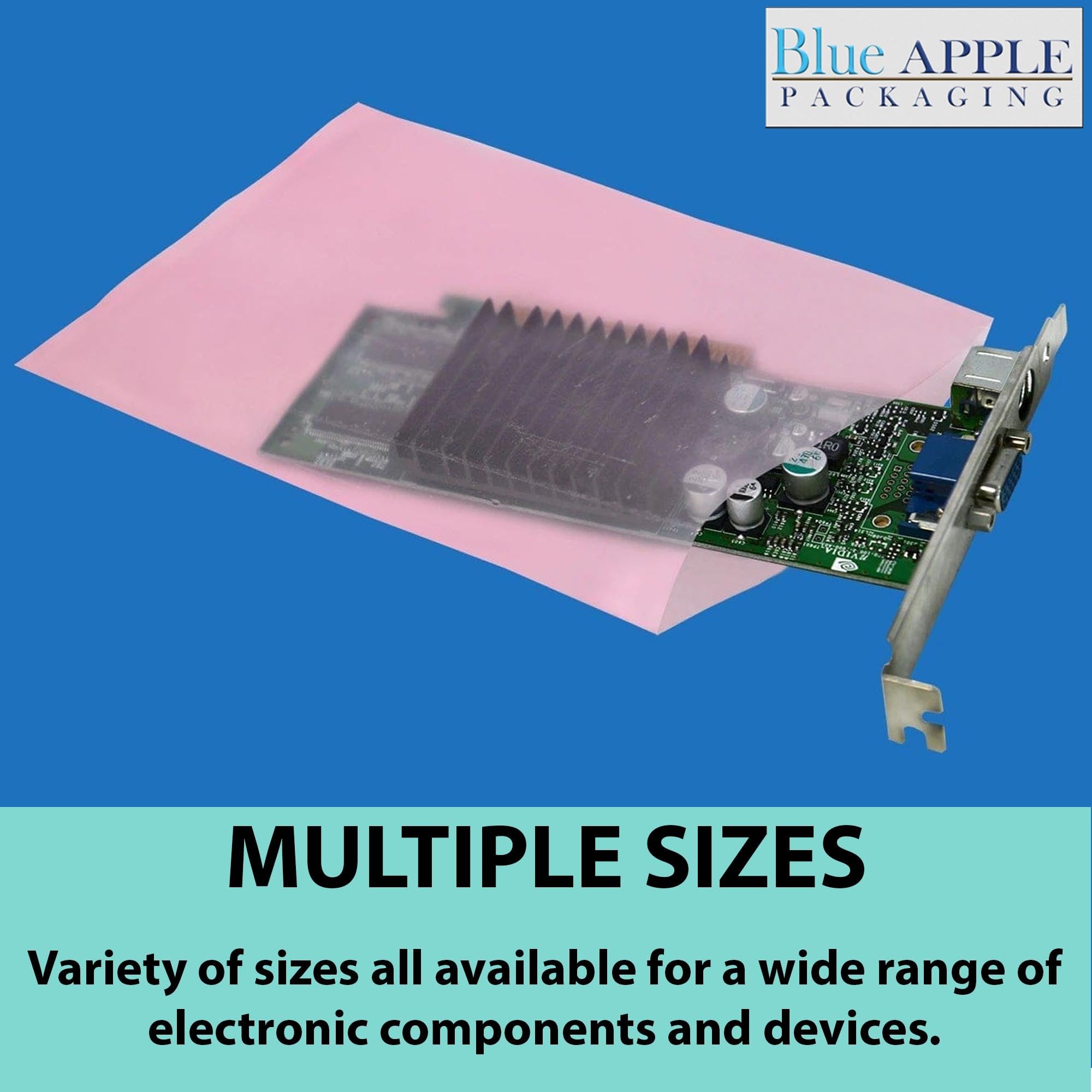 Pink Anti-Static Plastic Flat Bags - 3x5 Inches, 2 Mil Thick (Pack of 100) | Heavy Duty Heat Sealable Packaging Bags for Small Parts, Jewelry & Crafts | Perfect for Ecommerce, Retail & Small Business Product Protection