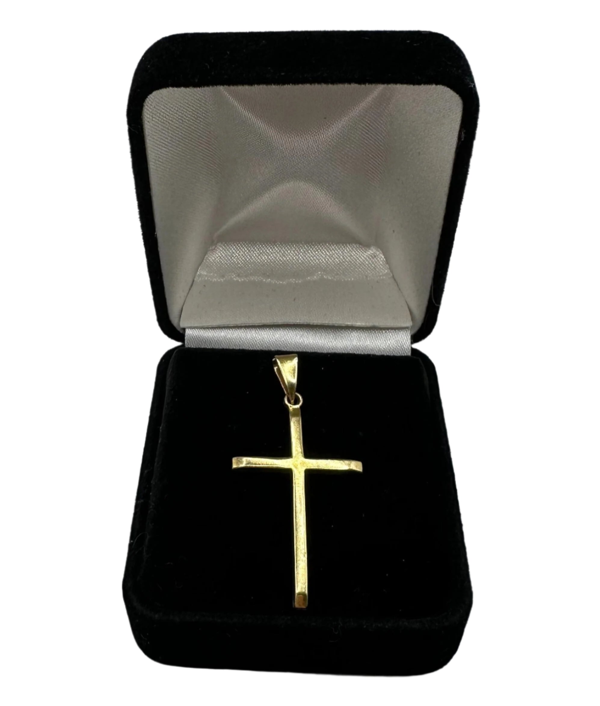 14K Yellow Gold Cross Pendant Necklace - 0.5 Grams Dainty Religious Jewelry for Women - Perfect for Gifts, Baptism, Church & Everyday Wear