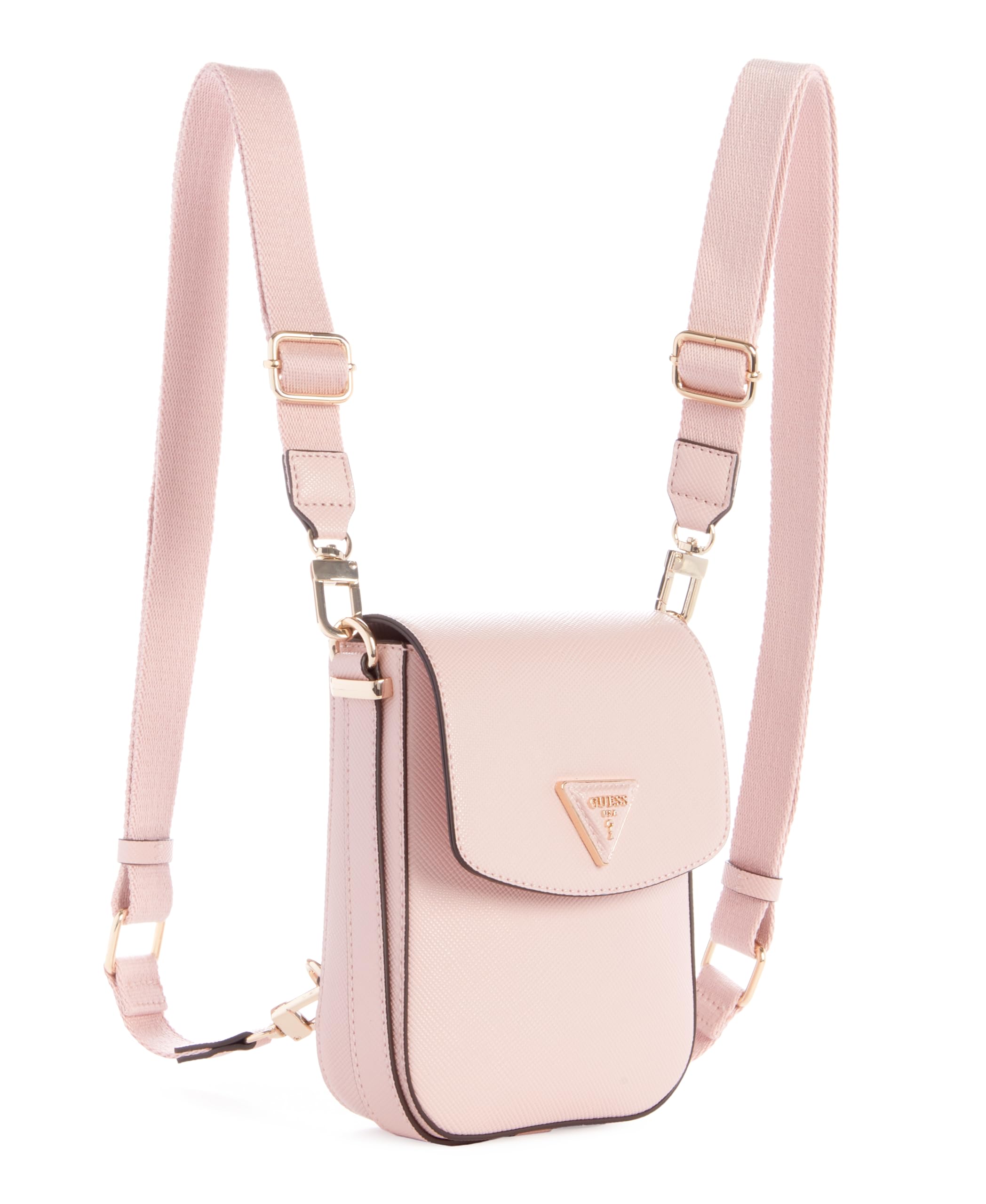 GUESS Brynlee Mini Convertible Backpack for Women - Stylish Blush Pink Crossbody Bag, Fashionable Daypack for Travel, Work & School