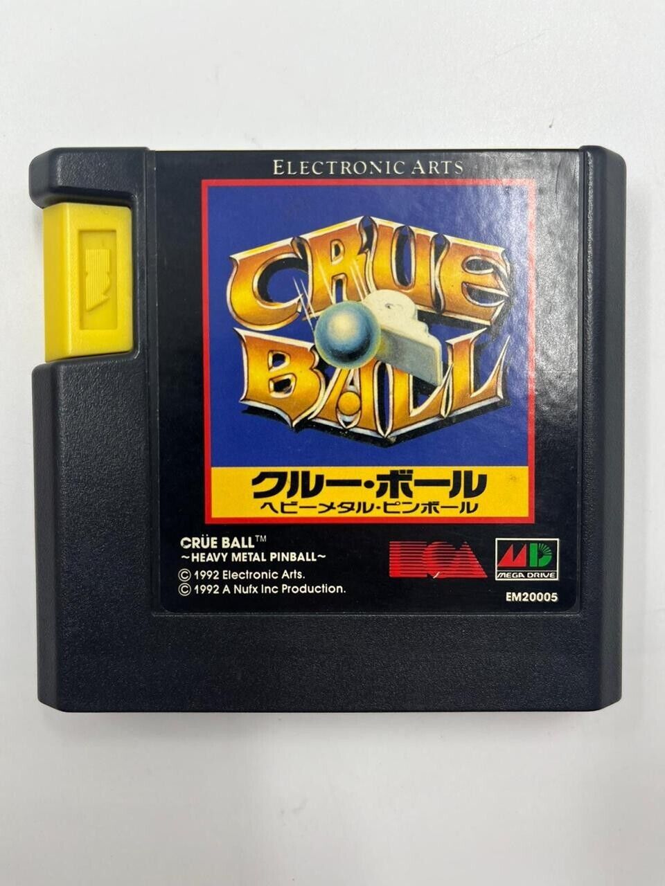 Original Sega Mega Drive Crue Ball Game Cartridge NTSC-J Version - Classic Arcade Action for Retro Gaming Enthusiasts & Collectors