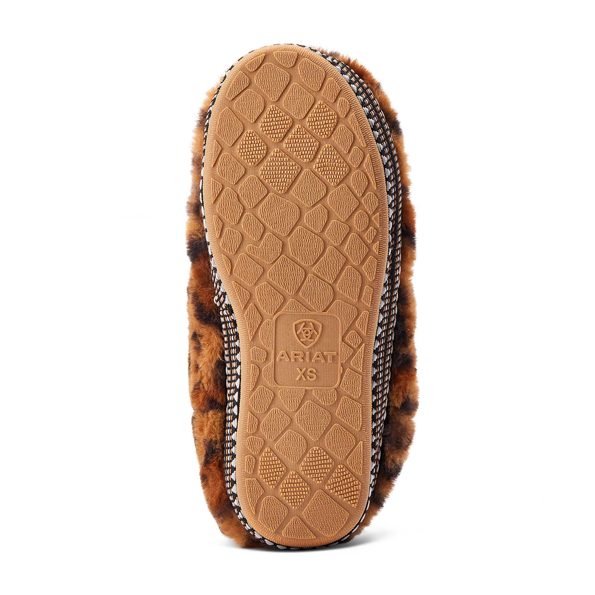 Ariat Women's Dark Leopard Bootie Slippers - Cozy Indoor/Outdoor House Shoes for Winter Comfort & Style