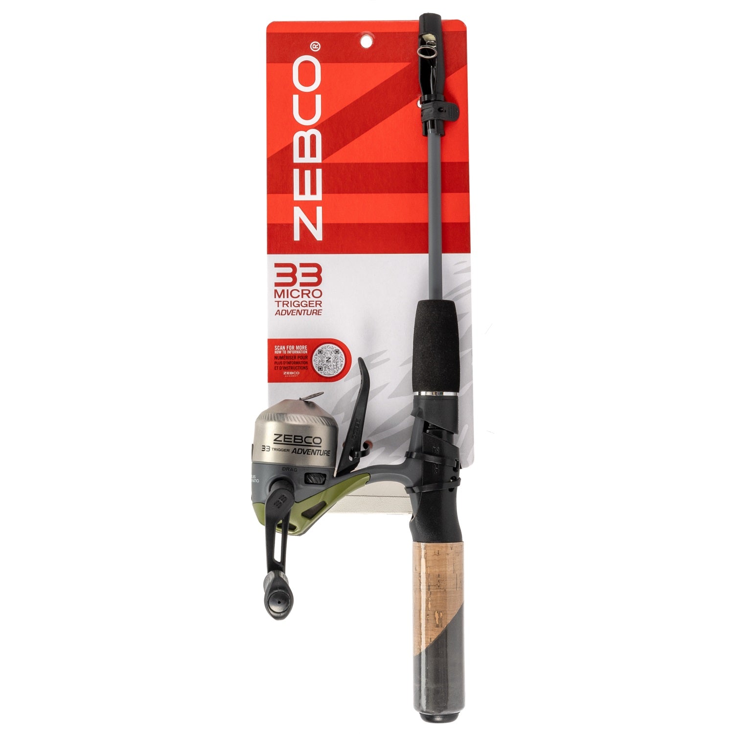 33 Micro Trigger 36 Telescopic Spincast Fishing Rod and Reel Combo - Perfect for Freshwater Fishing, Kayak Angling & Outdoor Adventures