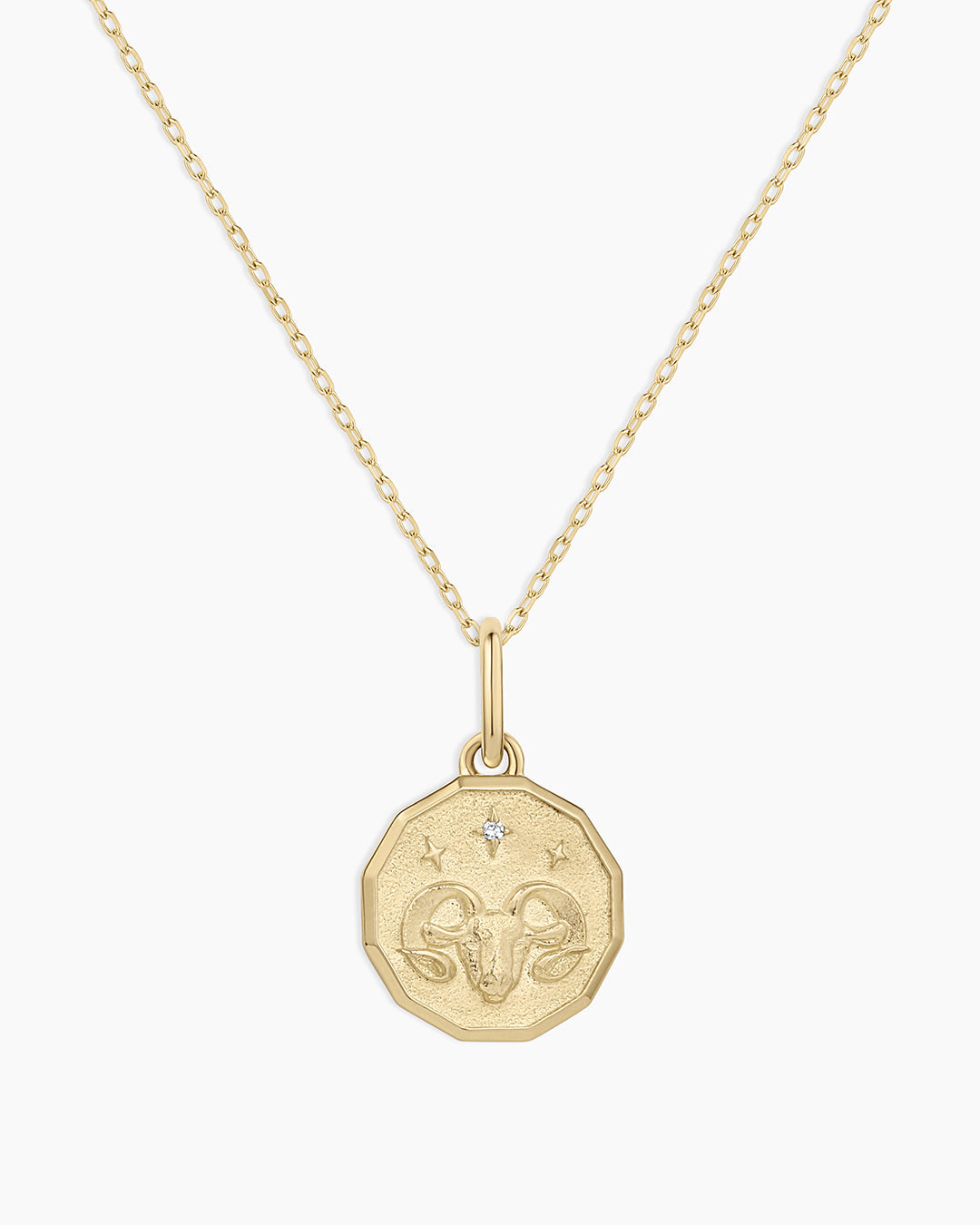 12 Zodiac Diamond Coin Charm Necklace - Elegant Gold Pendant for Women - Perfect for Birthdays, Anniversaries & Gifts