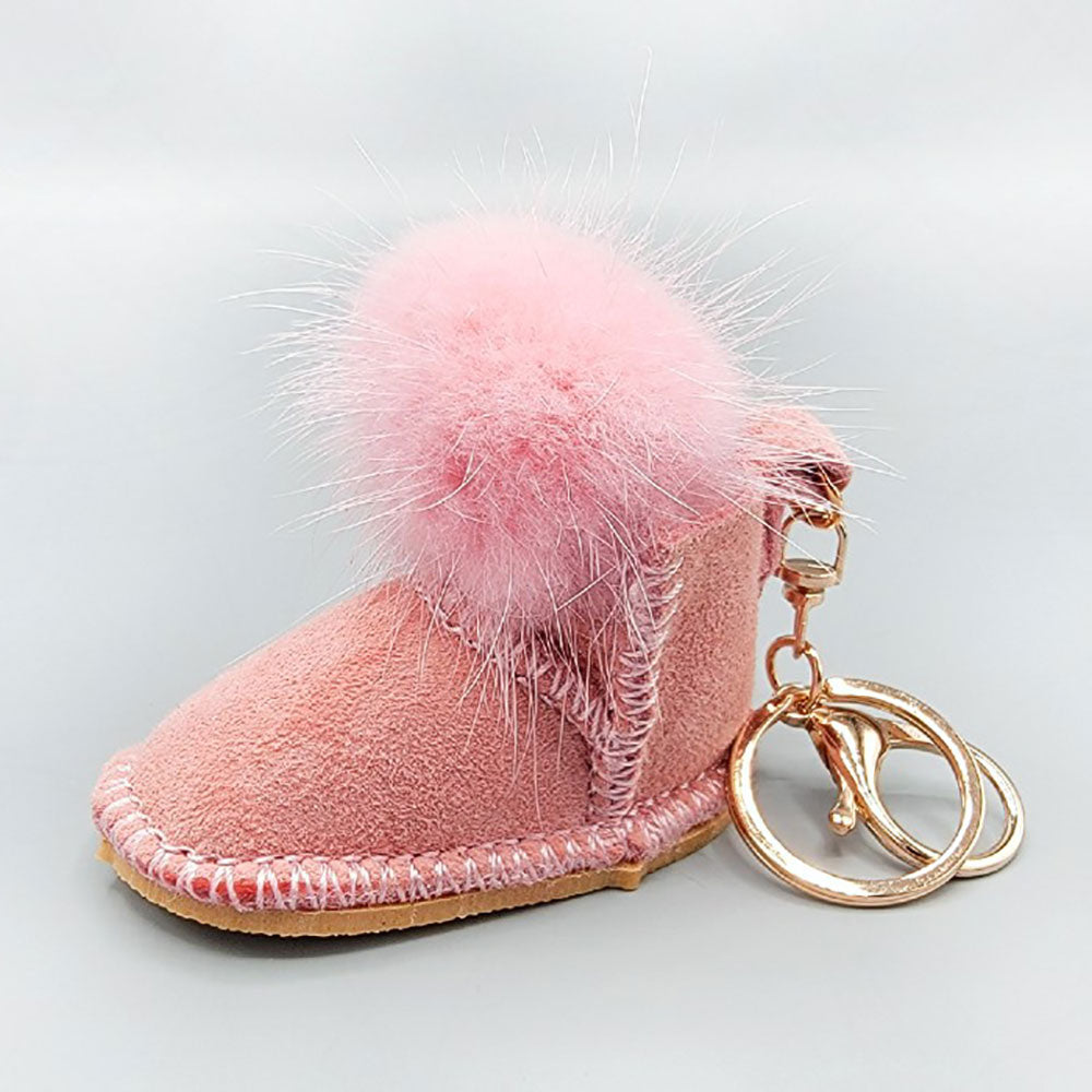 Fur Pom Pom Boot Keychains - Cute & Stylish Accessories for Keys, Bags & Backpacks | Perfect Gift for Women & Girls | K1661