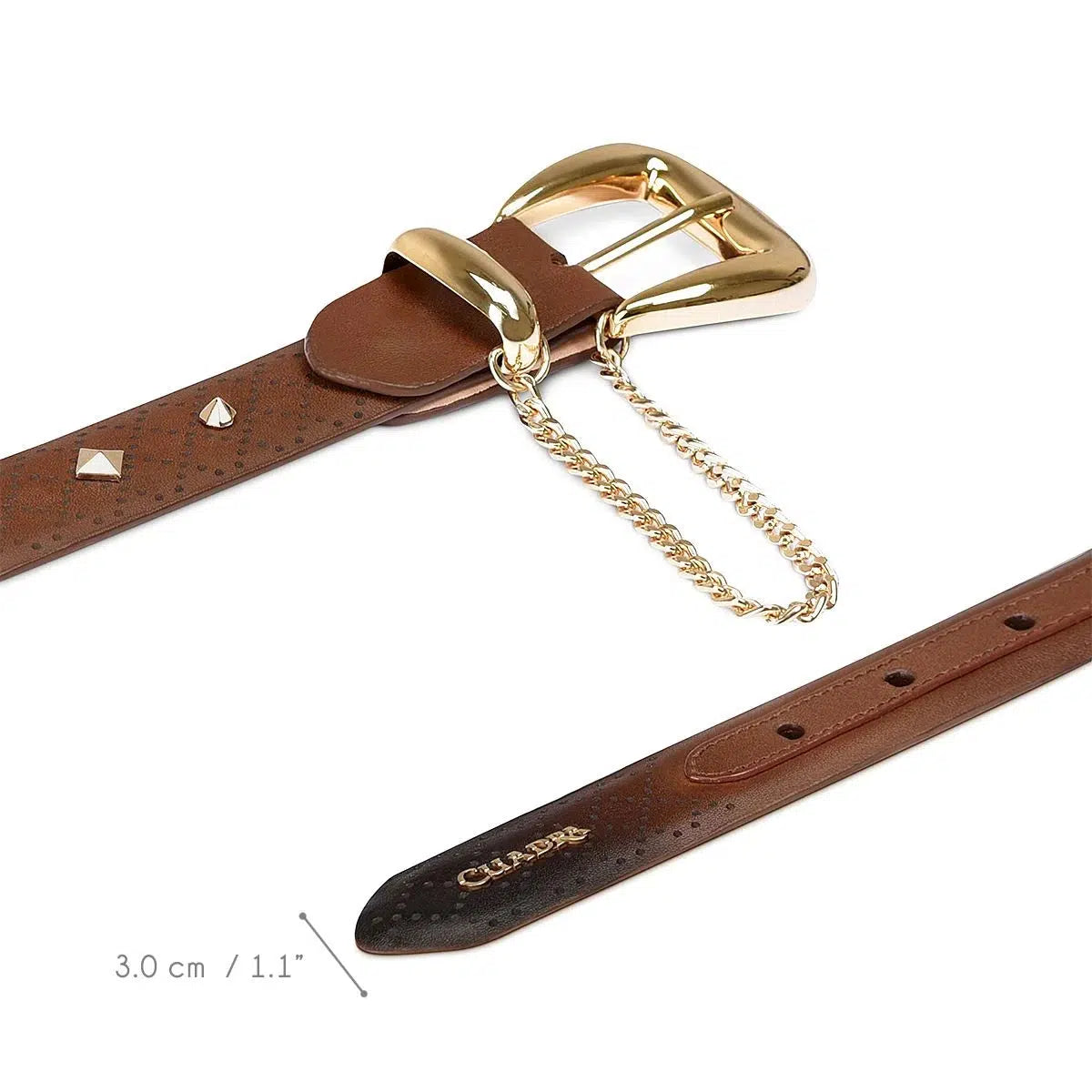 CDA11RS Cuadra Honey Casual Fashion Cowhide Leather Belt for Women | Stylish Waist Accessory for Jeans, Dresses & Office Wear
