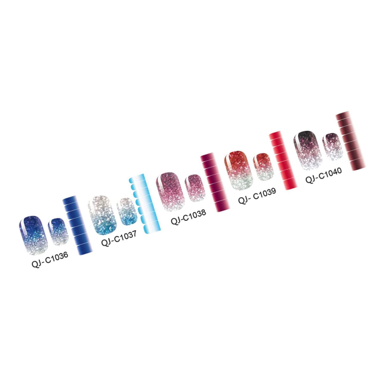 FOMIYES 5 Sets Nail Art Stickers - Waterproof Nail Decals for Toes & Fingers, Long Lasting Nail Appliques for Women, DIY Manicure & Pedicure - Perfect for Parties, Bridal Showers, Pregnancy Photos & Special Occasions