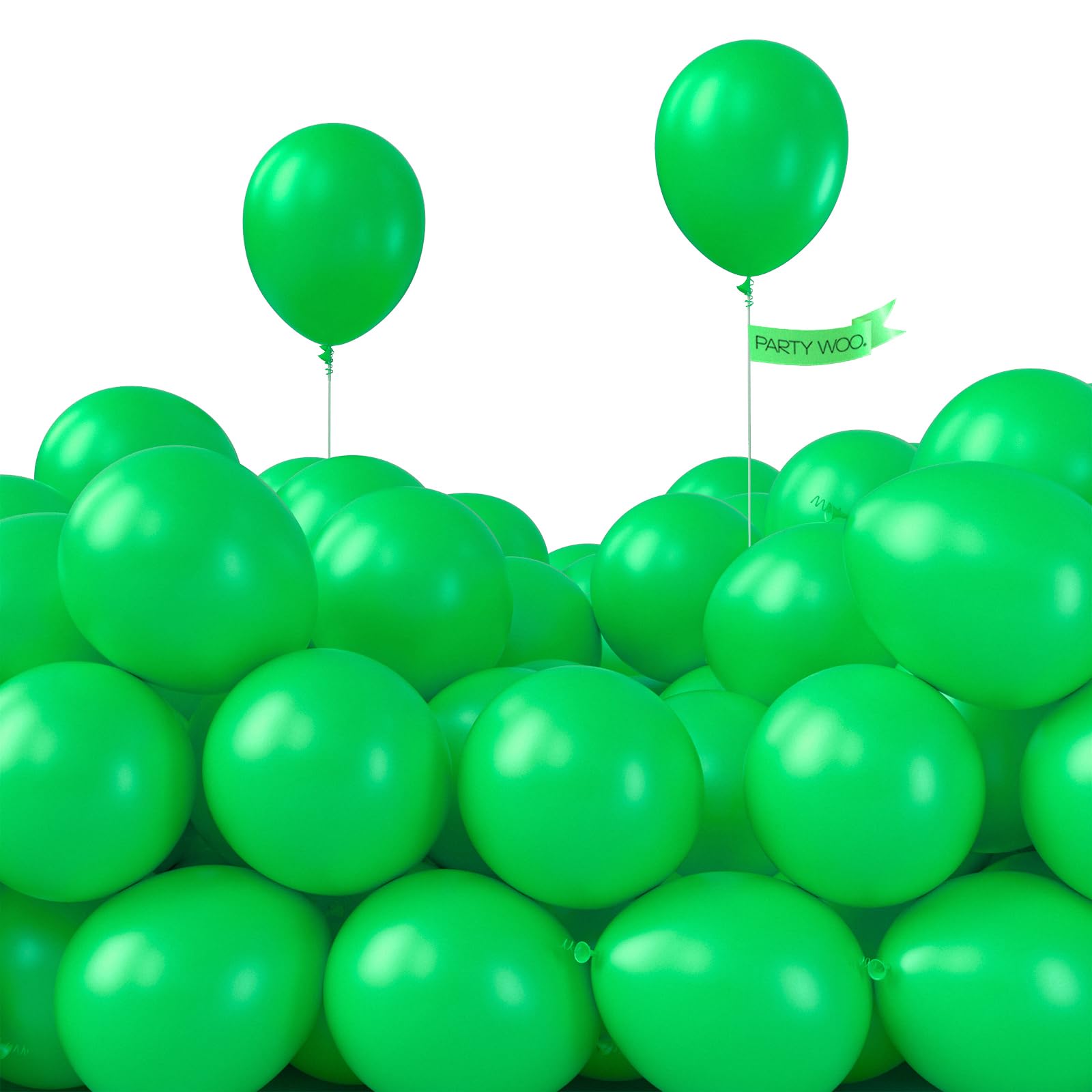 PartyWoo 50-Pack 5 Inch Clover Green Balloons for Balloon Garland & Arch - Premium Malachite Green Latex Balloons for Birthday Parties, Baby Showers, Wedding Decorations, and Festive Events